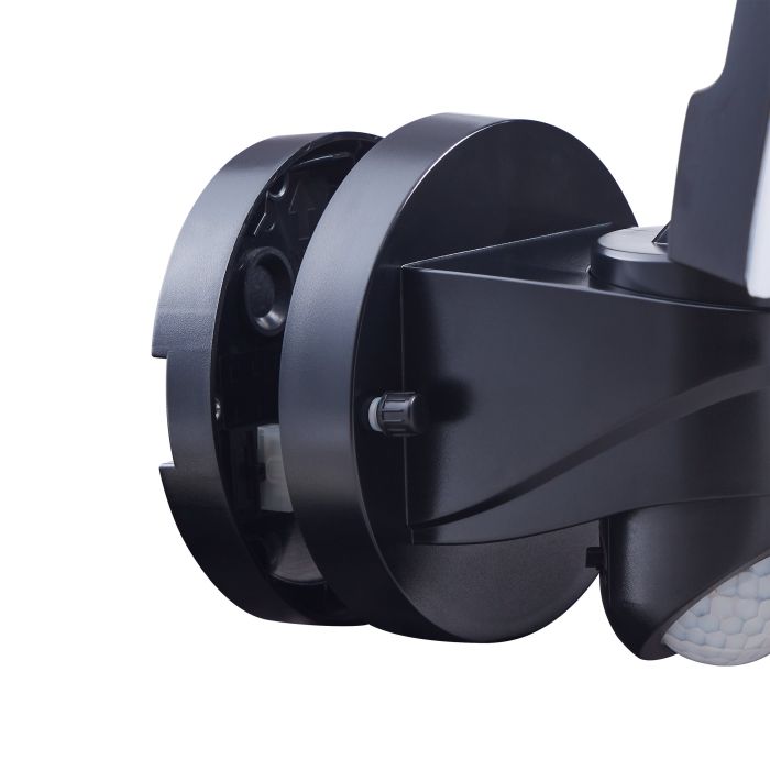 eglo pagino black led outdoor pir security spotlight light hallway lighting