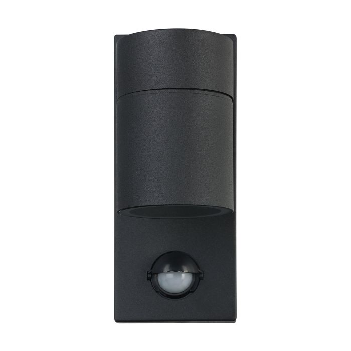 eglo riga 5 black ip44 down outdoor wall light pir hallway lighting