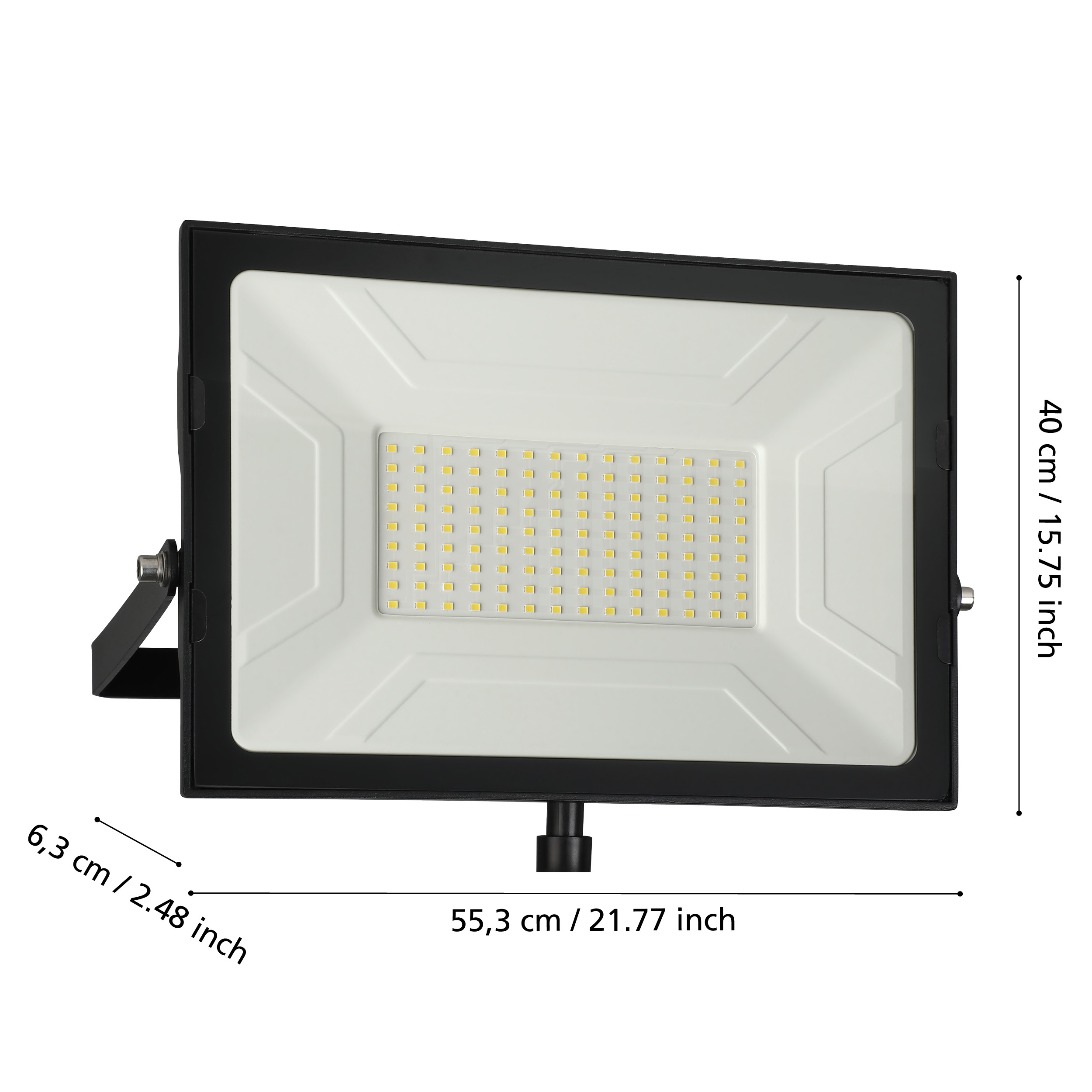 eglo faedo 3 black outdoor flood light ip44 living room close up