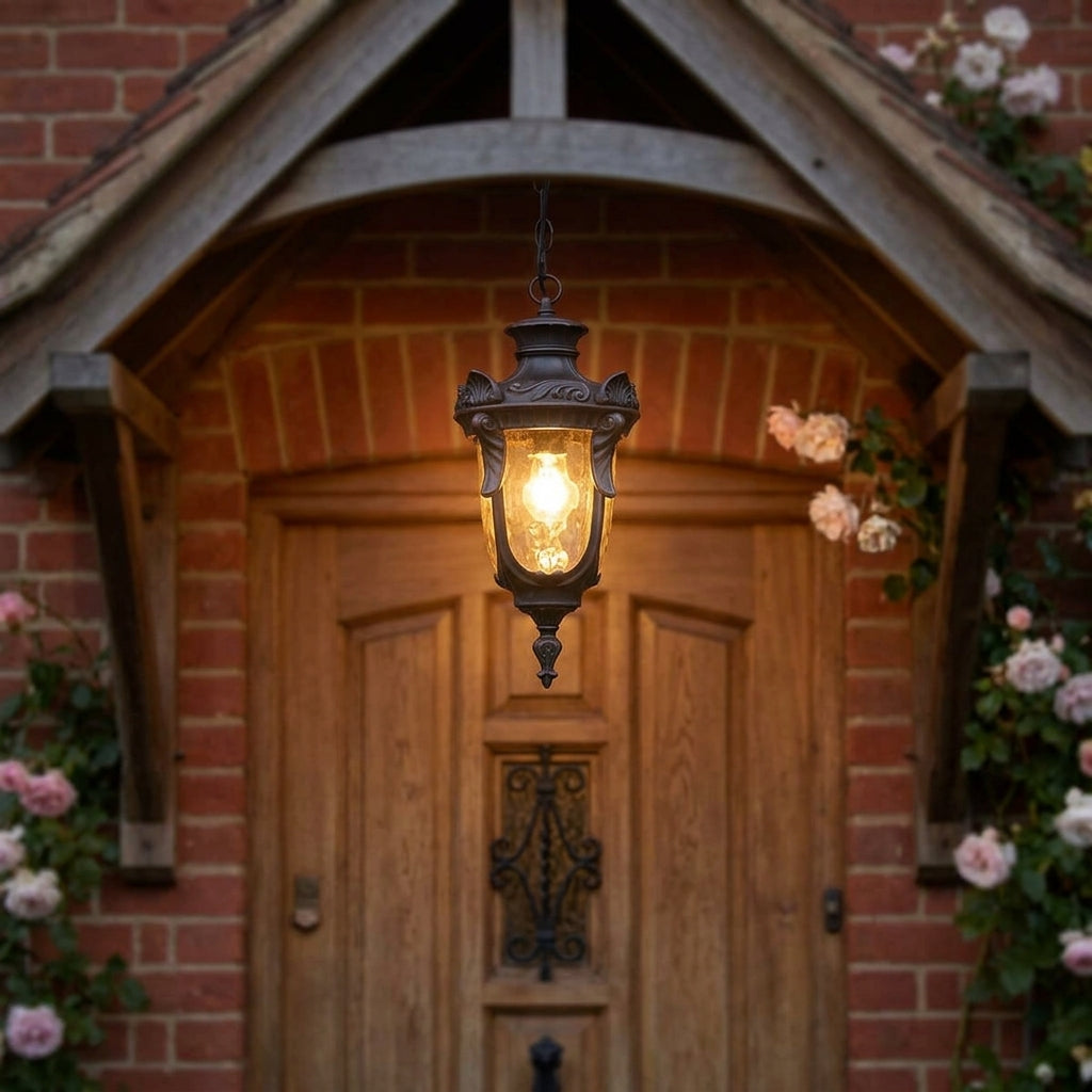 Elstead Philadelphia Old Bronze Finish Medium Outdoor Pendant Lantern PH8/M OB
