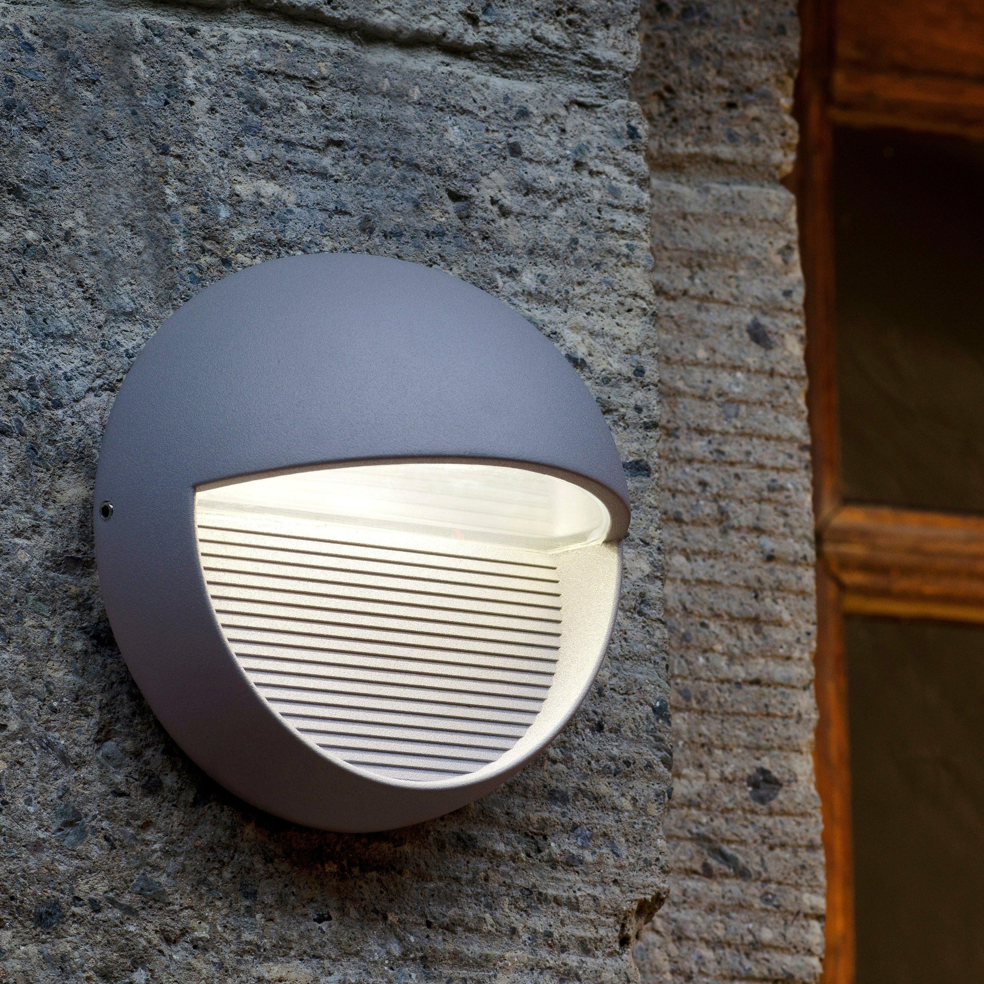 Lutec Radius Outside Grey LED Wall Light-clearance