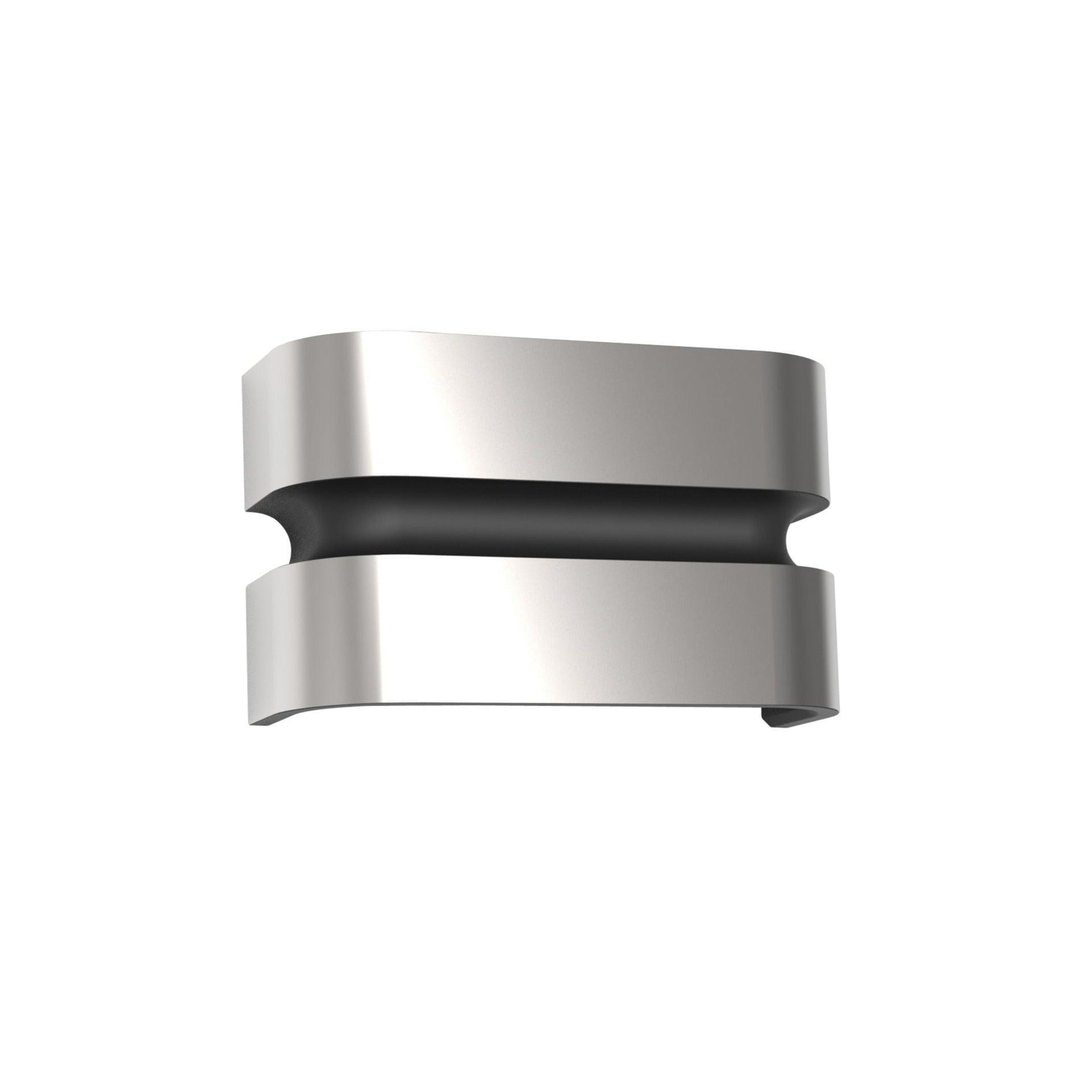 Lutec Maya Outdoor Silver LED Up & Down Wall Light In Stainless Steel-clearance