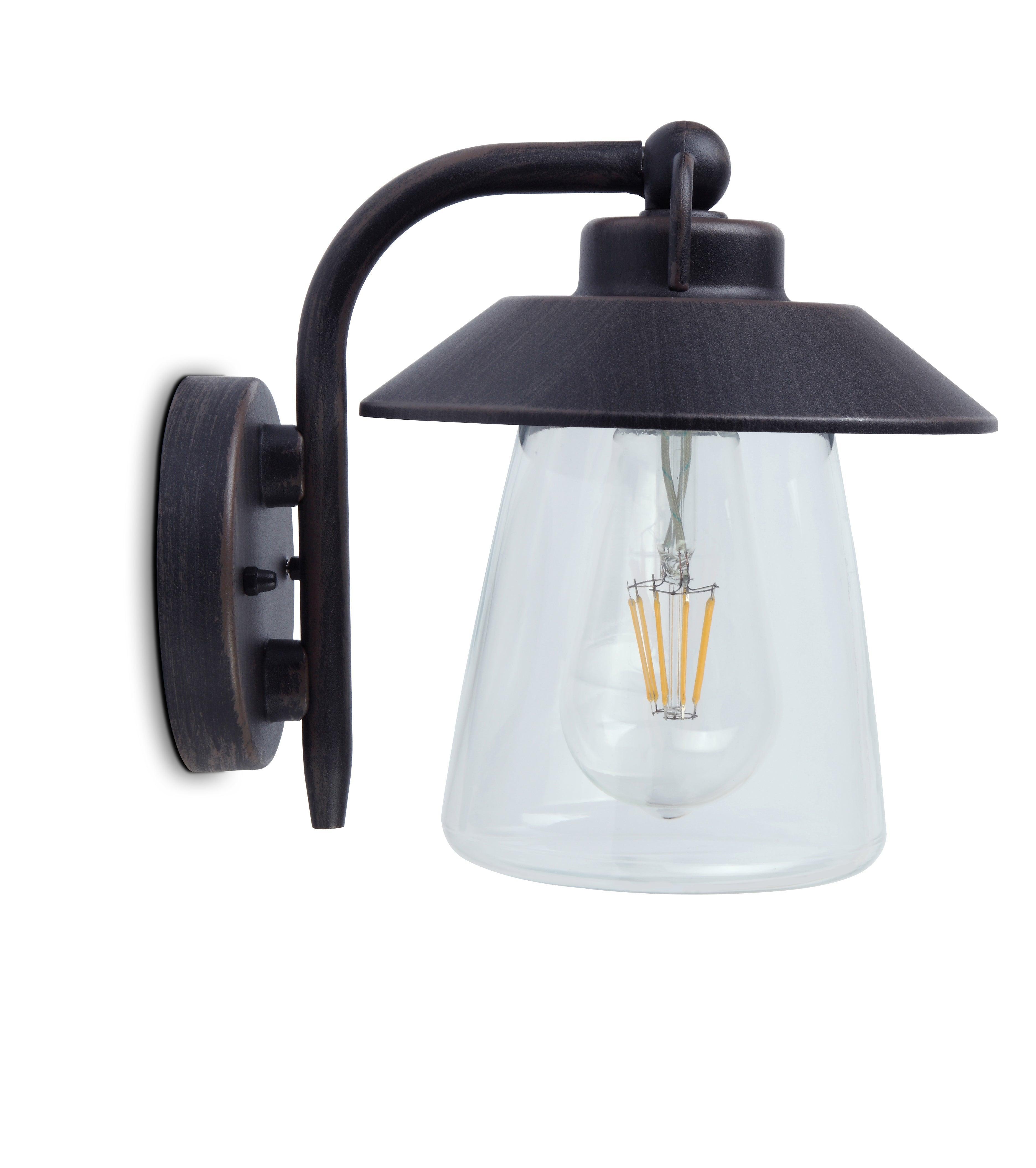 Lutec Cate Outdoor Wall Light - Black-Rust-clearance