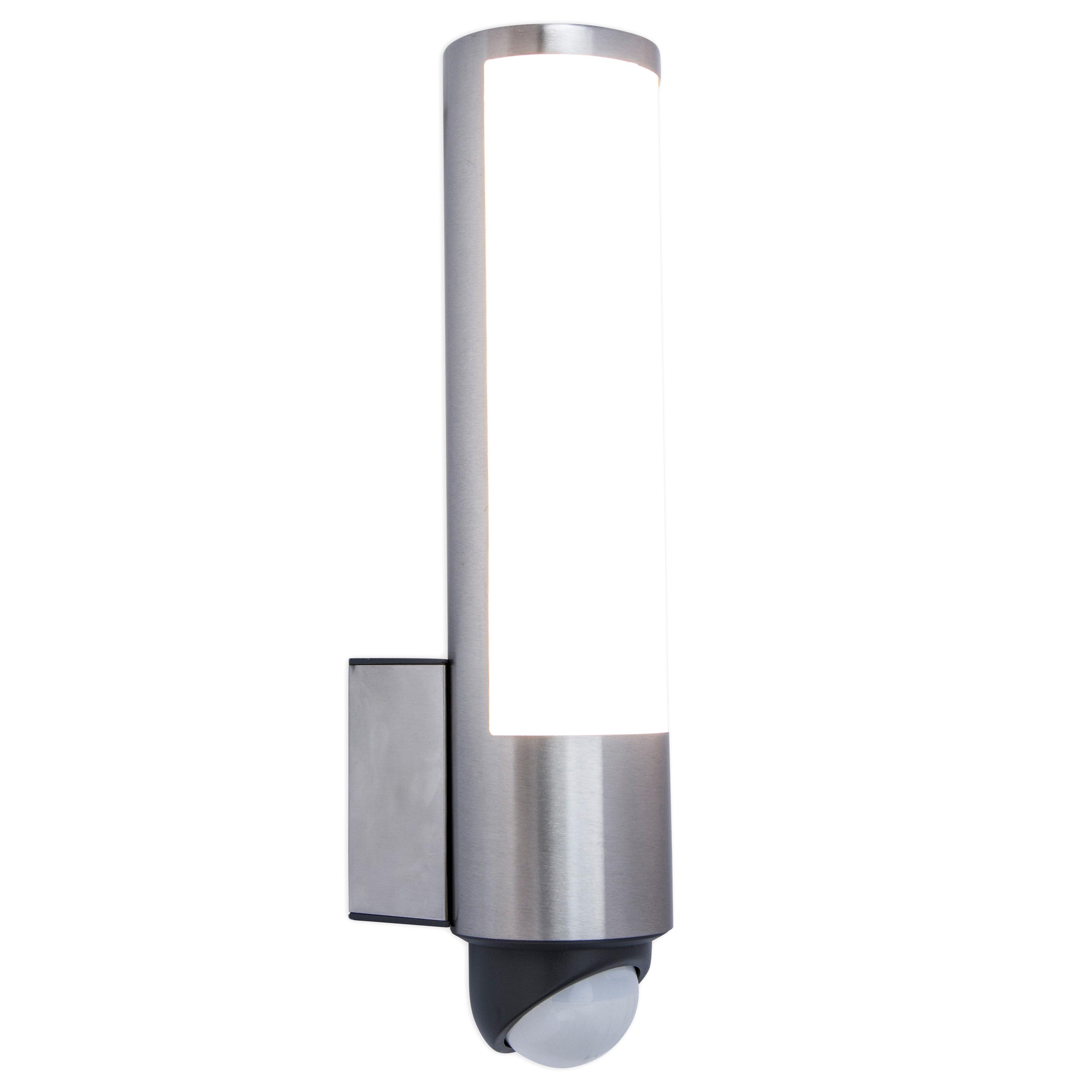 Lutec Leda Outdoor LED Motion Sensor Wall Light In Stainless Steel-clearance