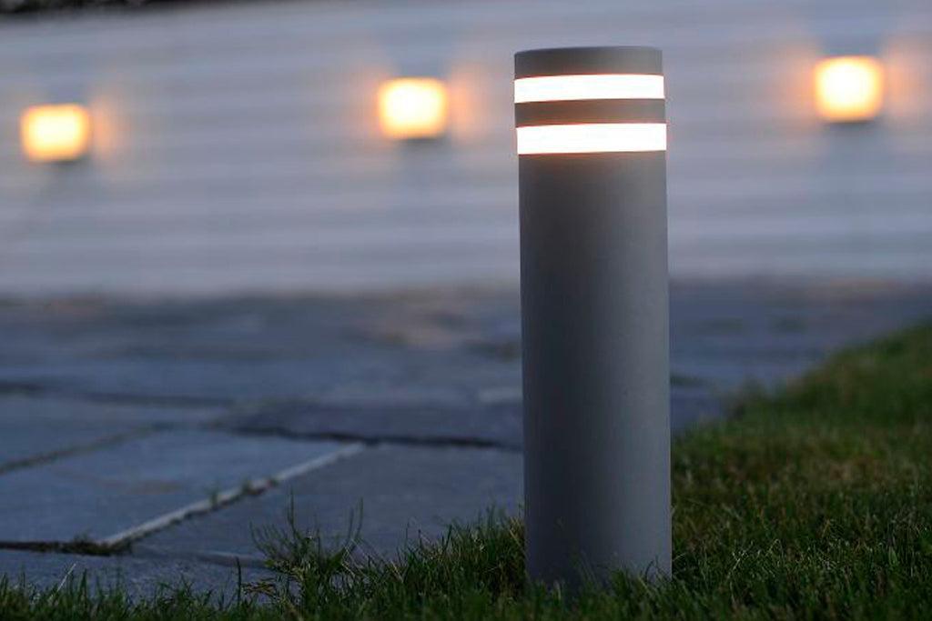 Lutec Focus Outdoor Grey Bollard Pathway Light-clearance