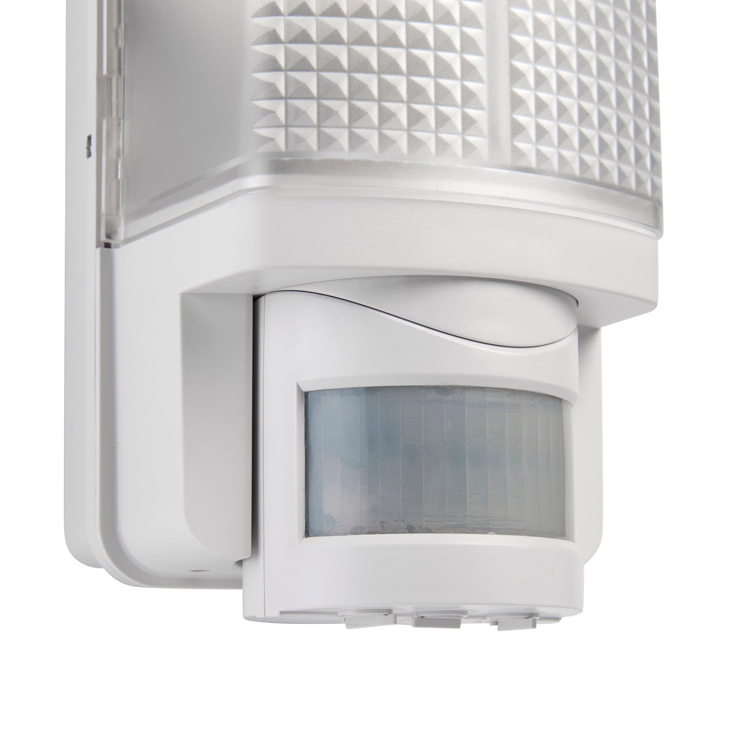 motion led white pir outdoor wall light ip44 6w by saxby lighting, close up image 80