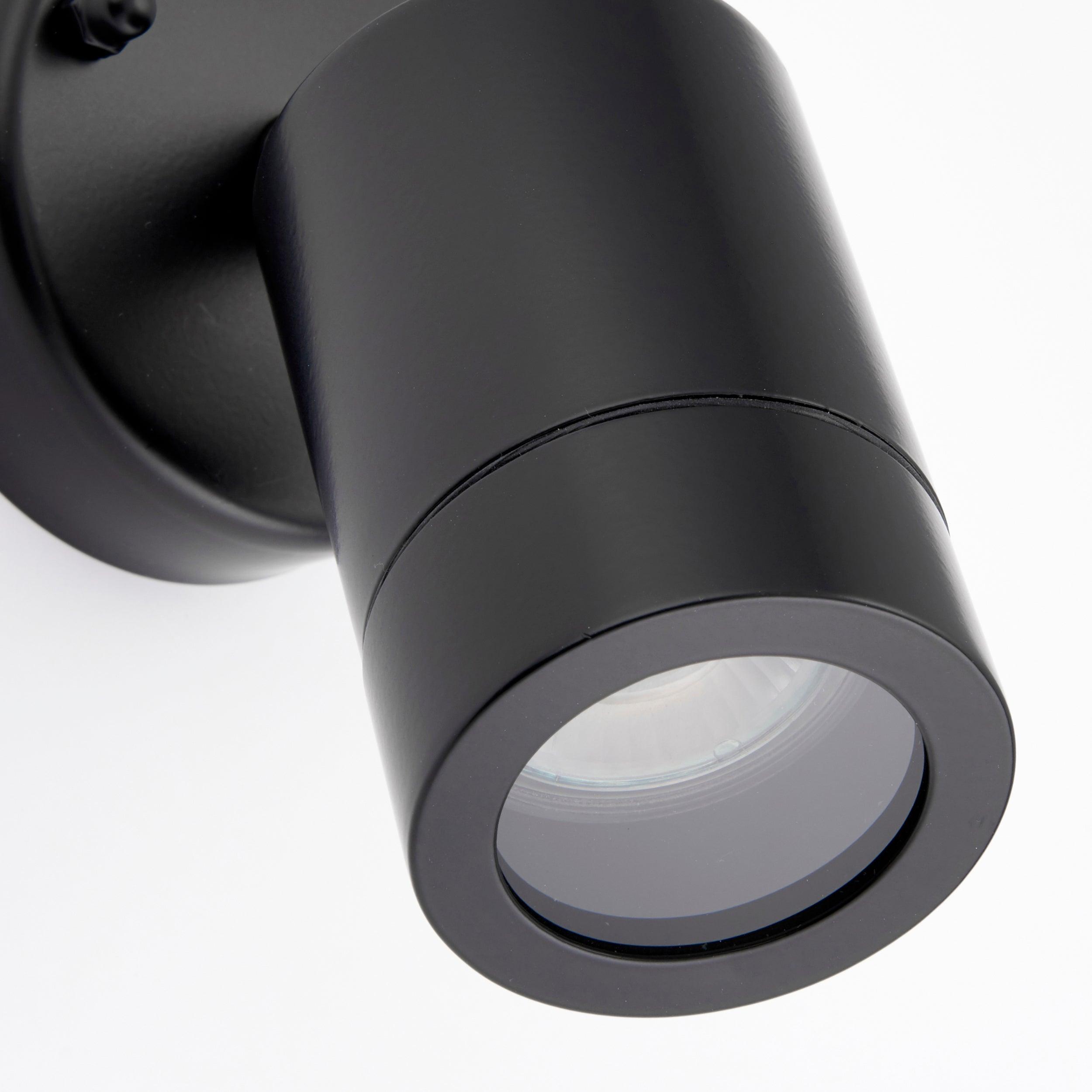 Palin Black LED Outdoor Spot Wall Light IP44 7W-clearance