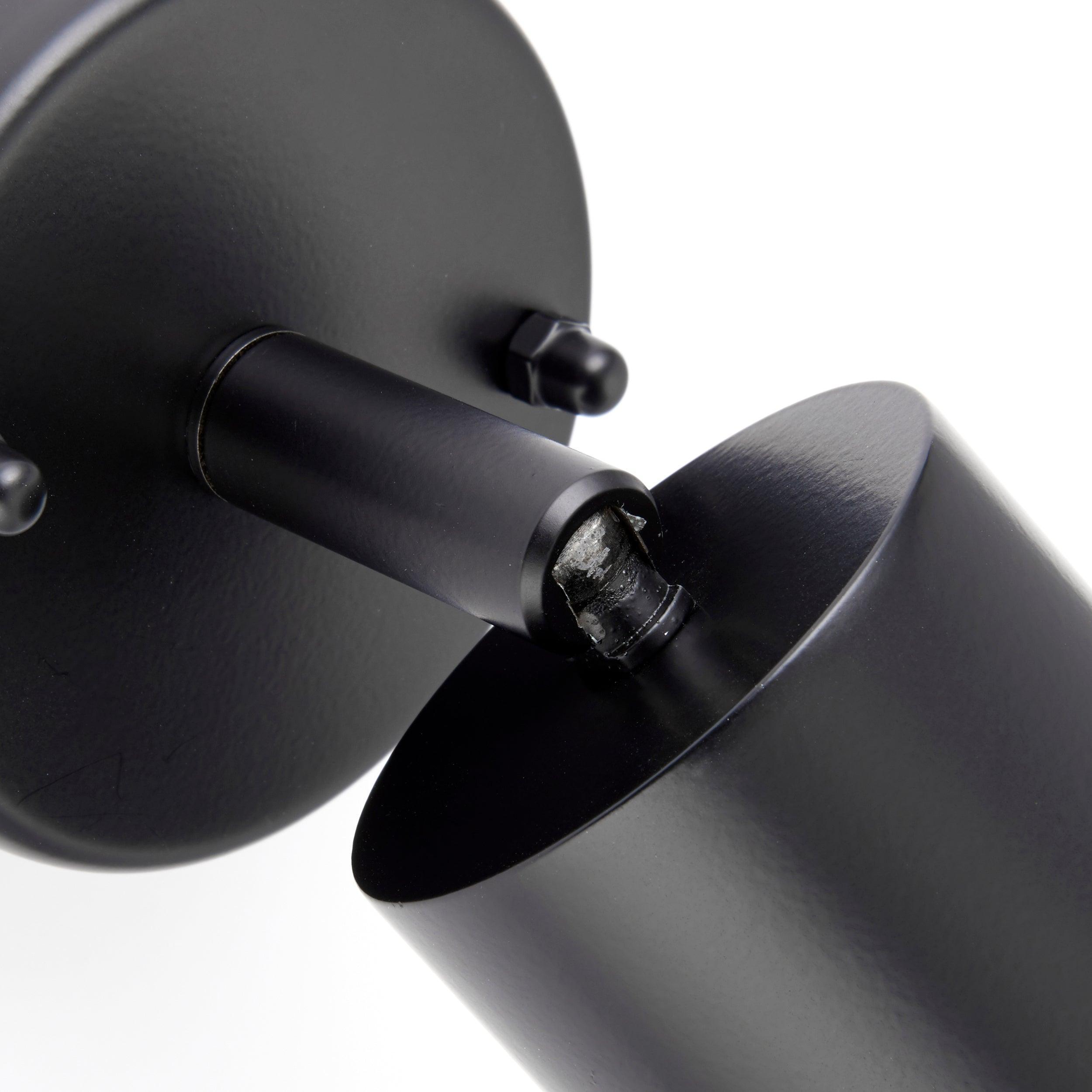 palin black led outdoor spot wall light ip44 7w by saxby lighting, LED close up image 14