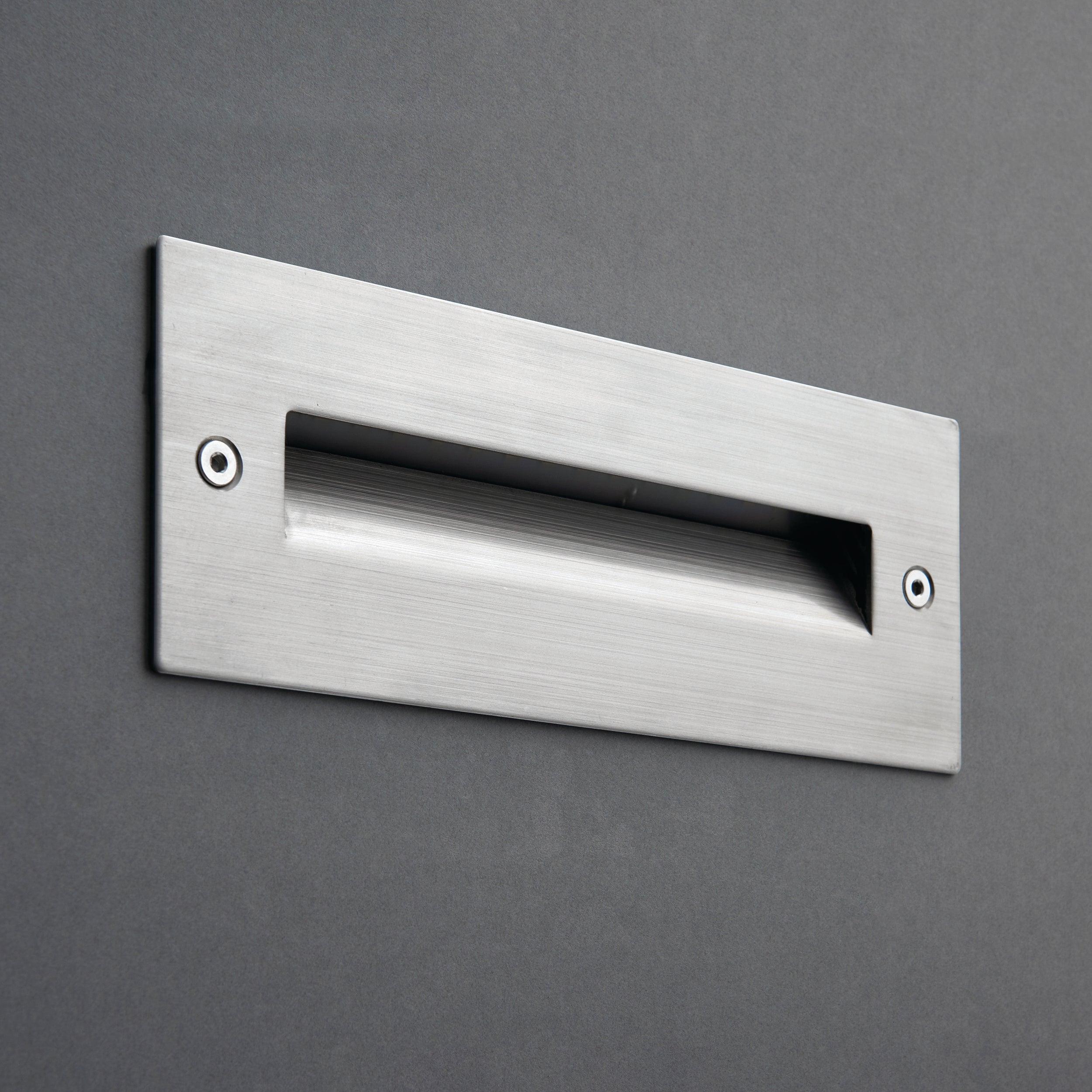 seina silver led brick light ip44 2w cool white by saxby lighting, close up image 166