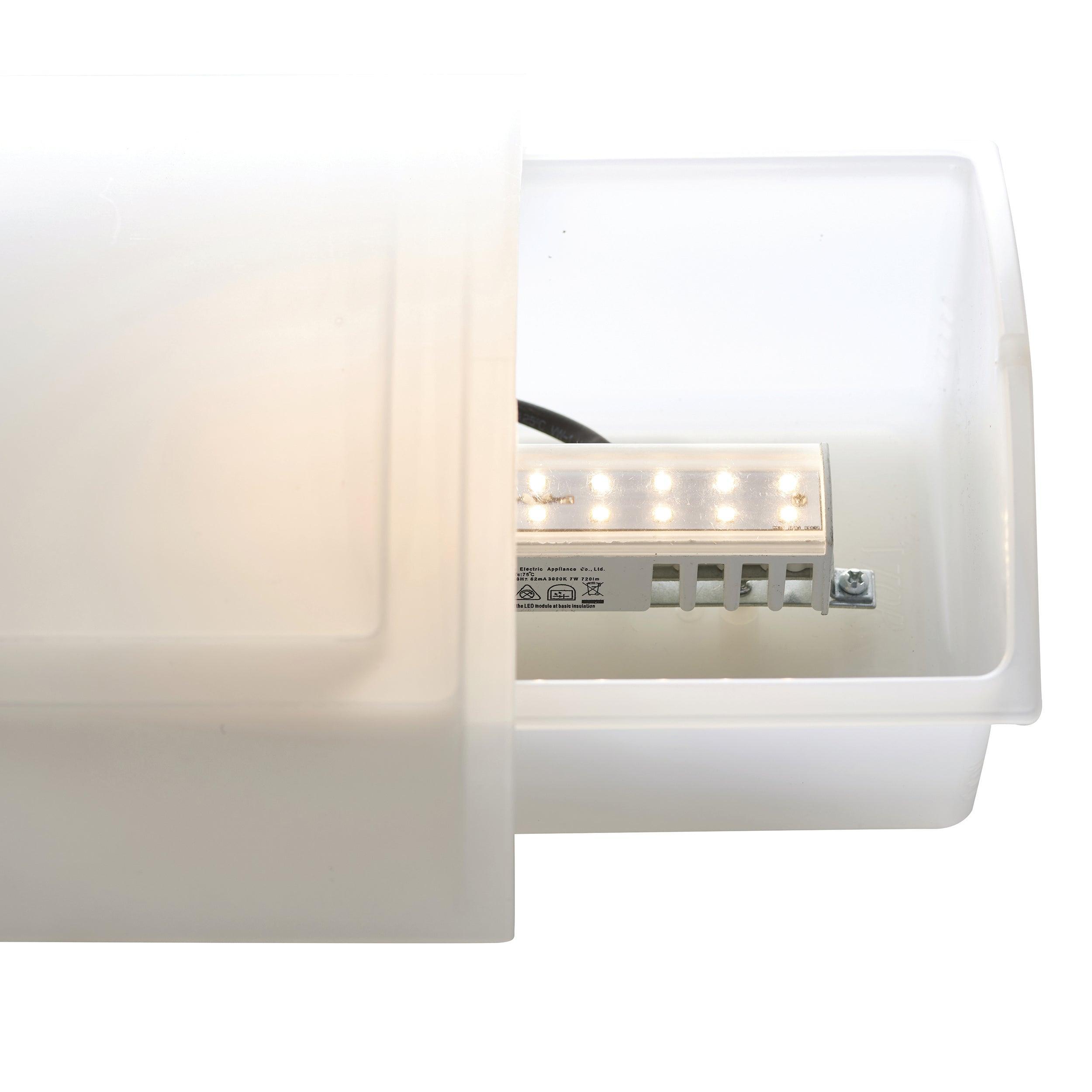 bianco led silver pir sensor outdoor wall ip44 7w by saxby lighting, close up image 111