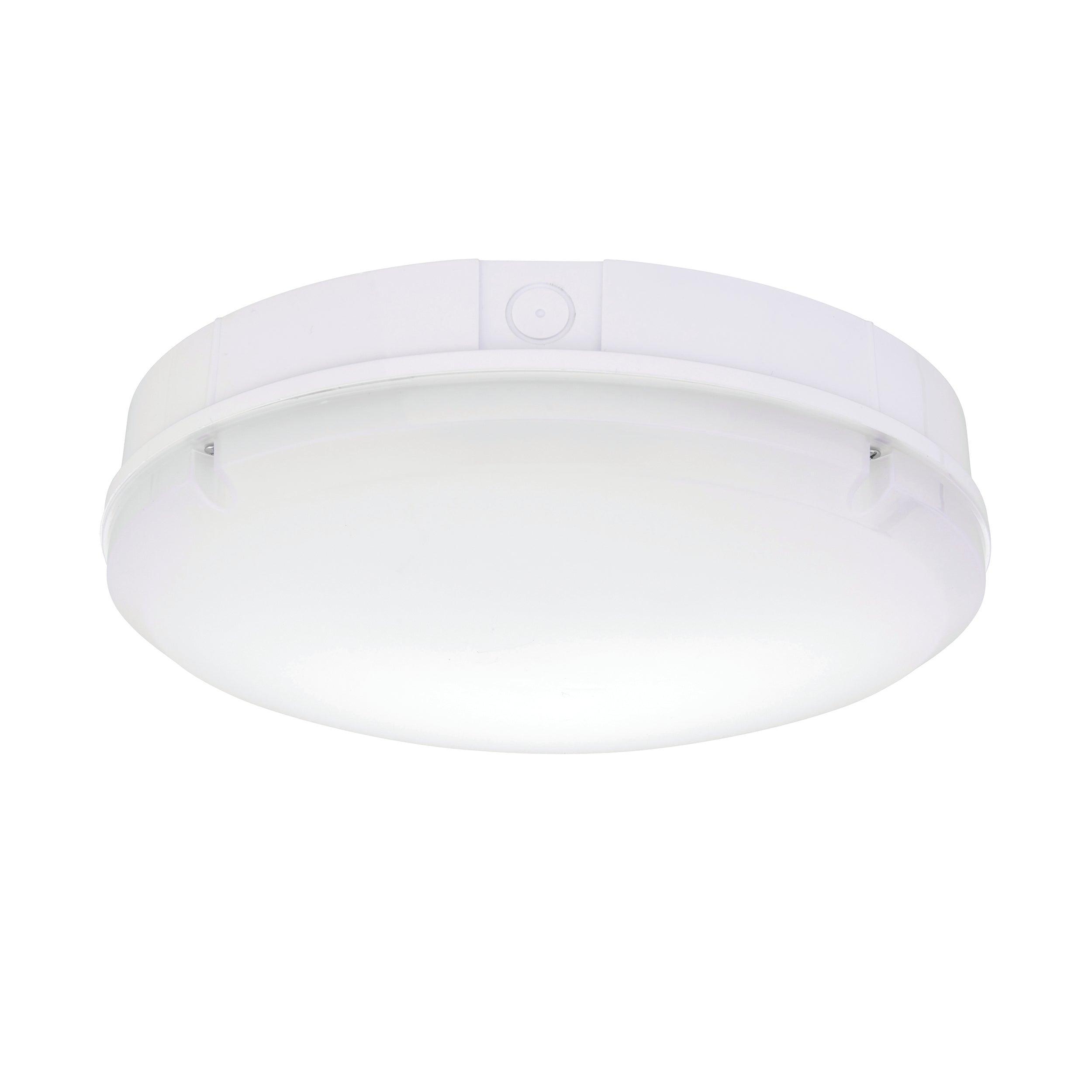 forca cct led bulkhead emergency microwave sensor ip65 18wby Saxby Lighting, close up image