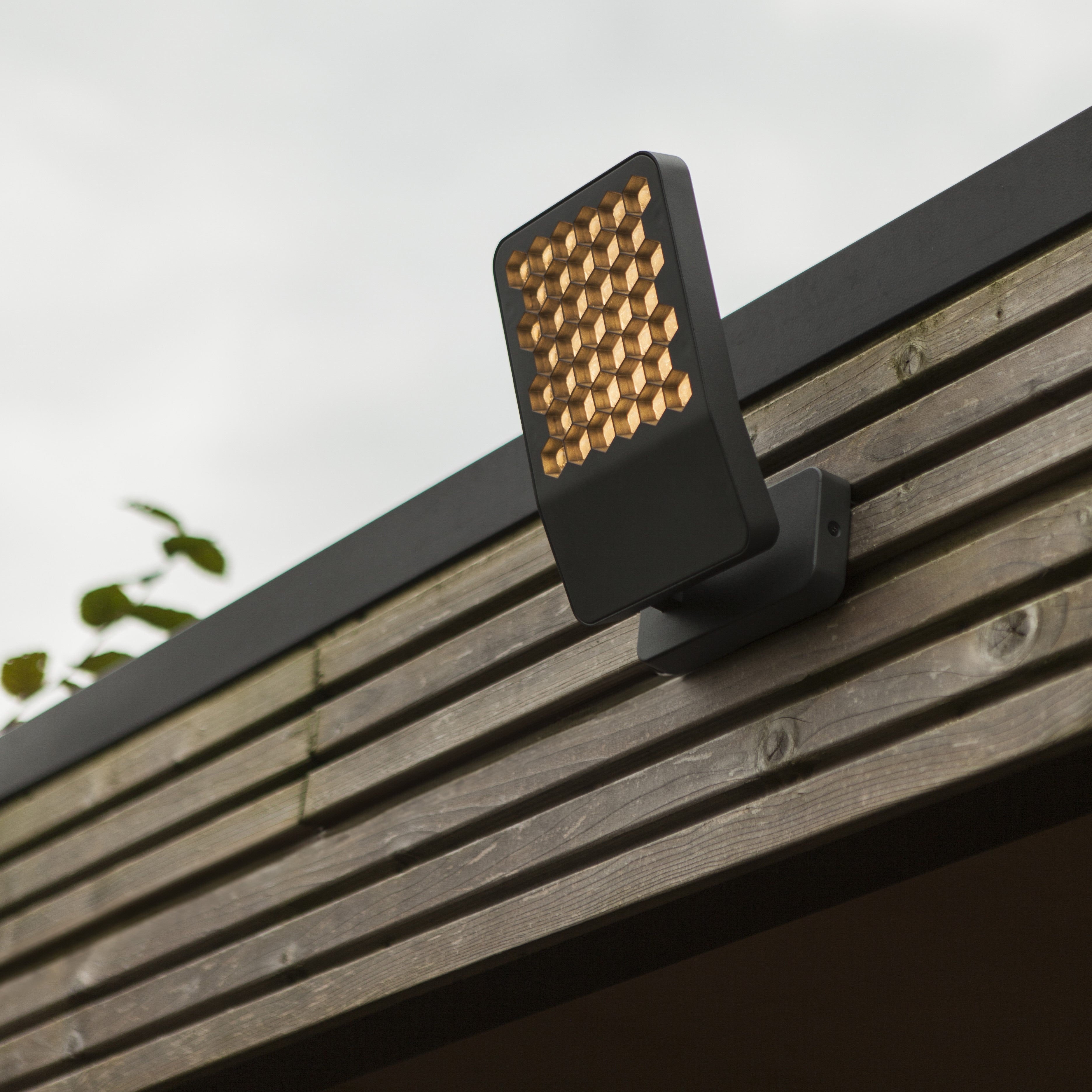 Lutec Atlantis Dark Grey LED Flood Light 13.7W Wall Light - Warm White