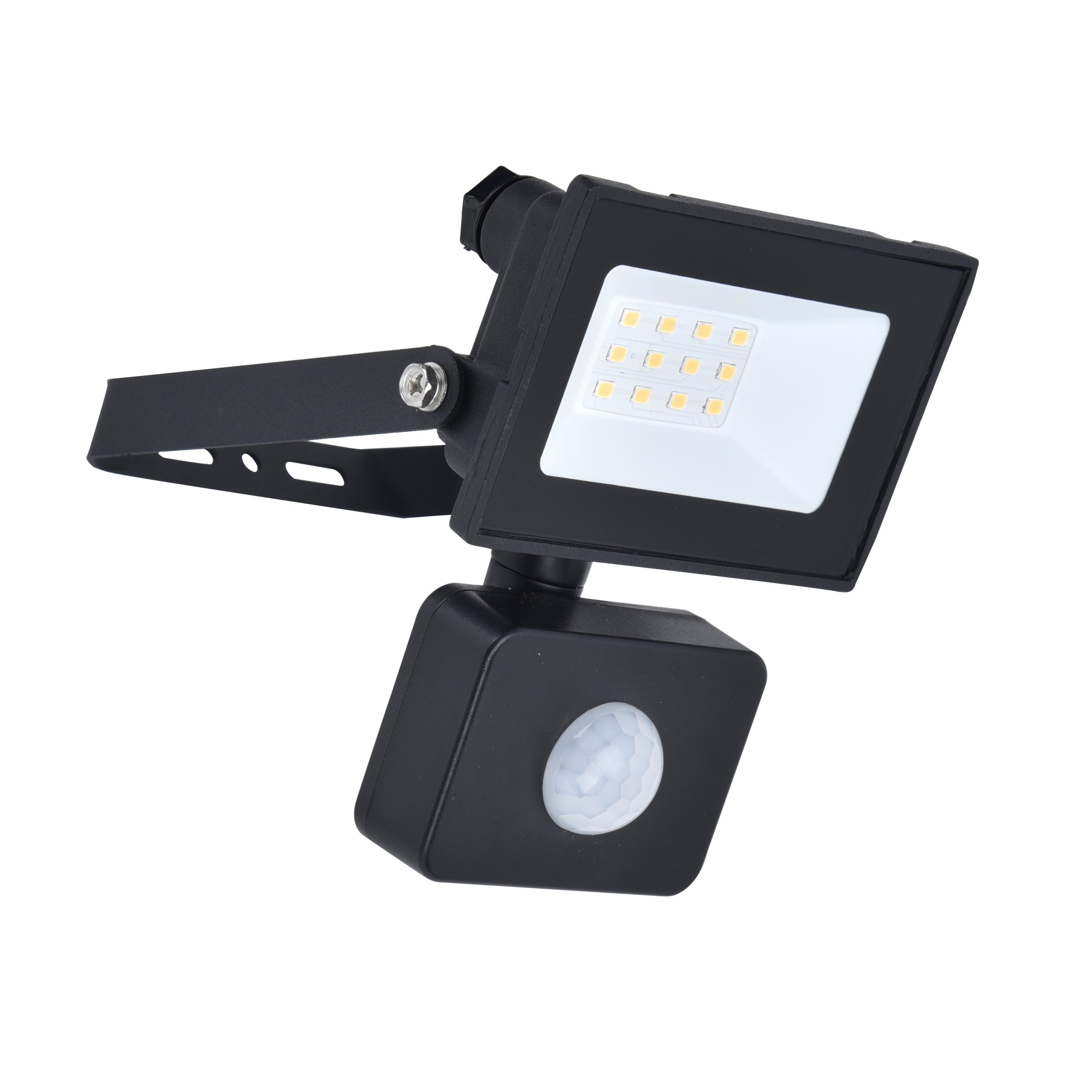 Lutec Halo 10W LED PIR Outdoor Floodlight – Black (IP44)