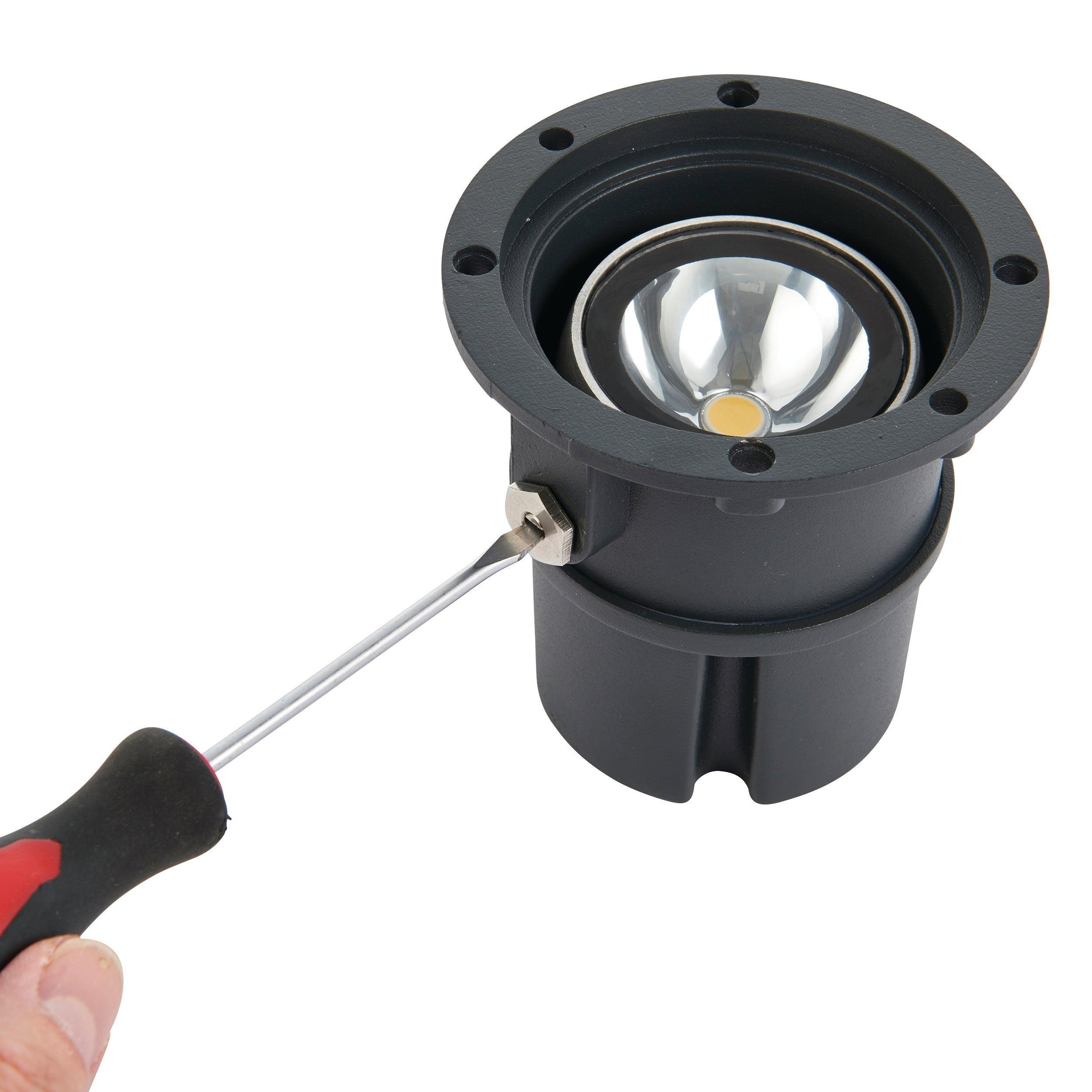 hoxton led stainless steel decking light cool white ip67 6w by saxby lighting, close up image 170