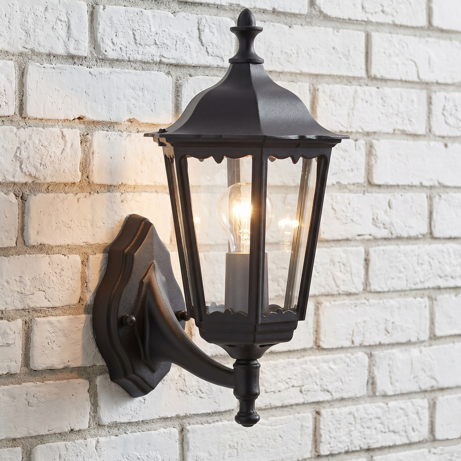 Searchlight Alex Traditional Outdoor Black Wall Light