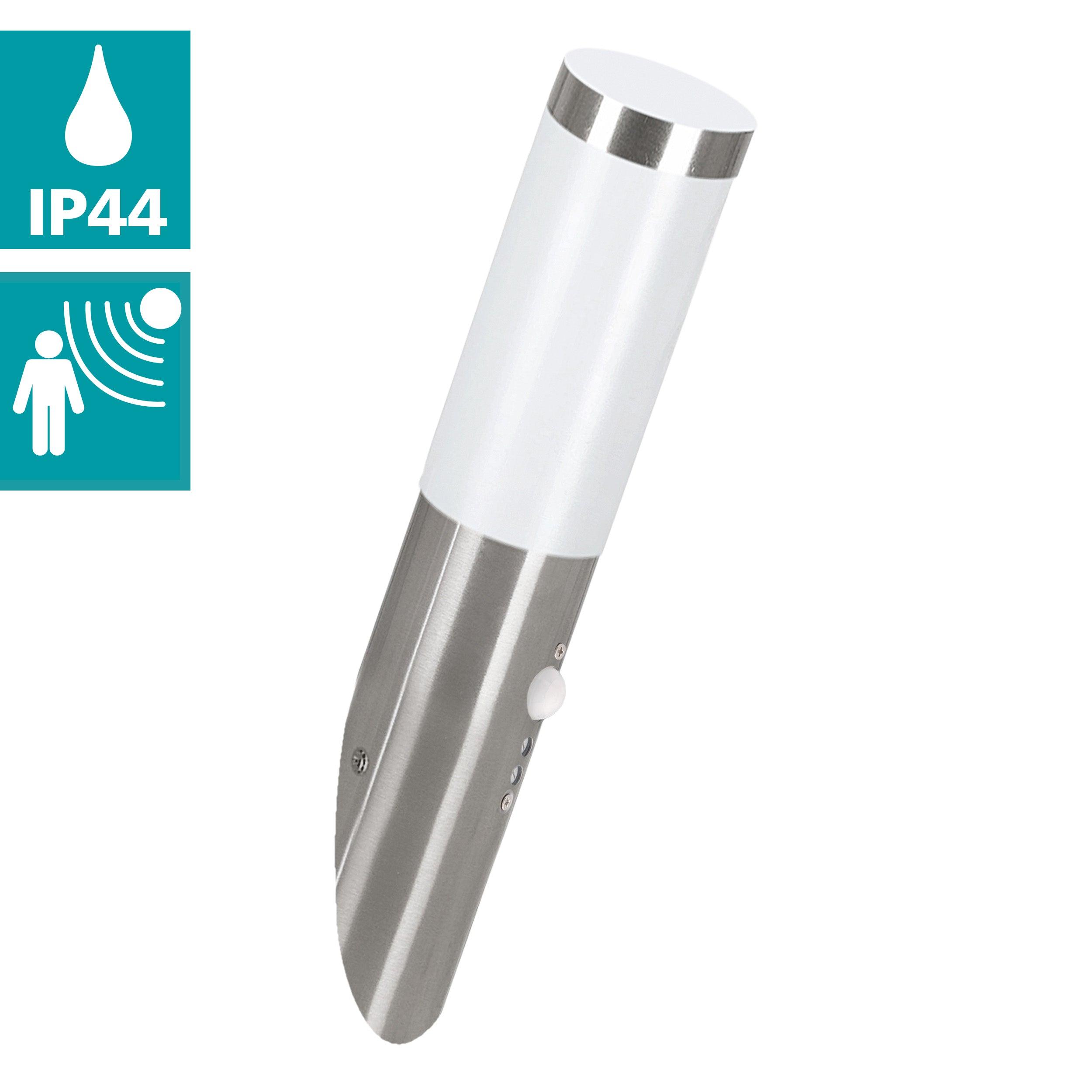 Eglo Helsinki IP44 Stainless Steel Outdoor PIR Wall Light-clearance