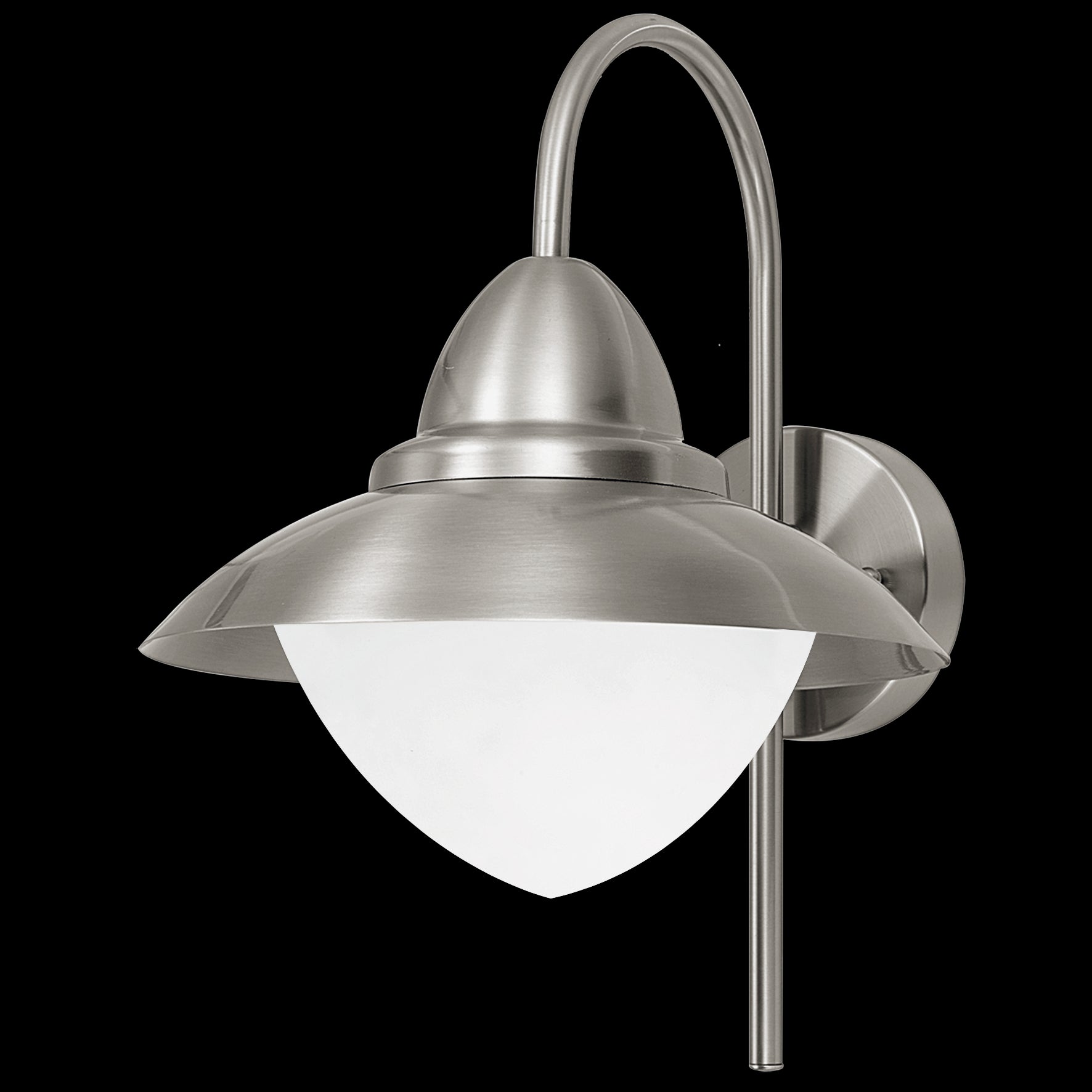 eglo sidney stainless steel ip44 outdoor wall light living room image