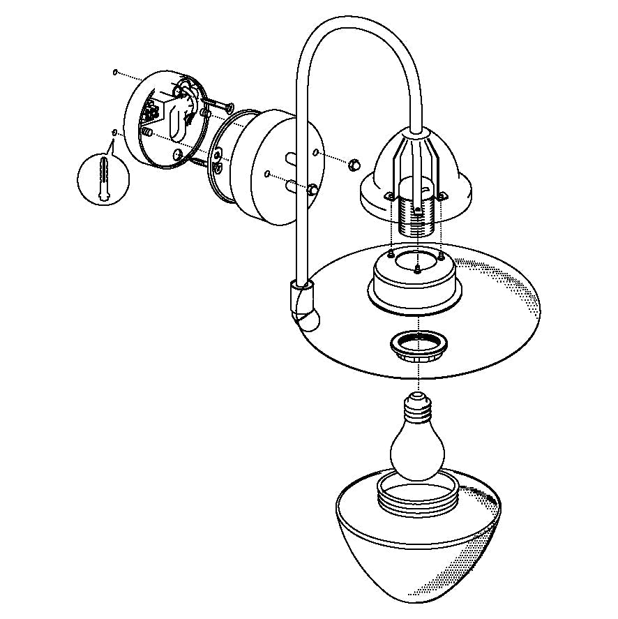 eglo sidney silver white glass shade outdoor wall light Hallway Lighting Close up