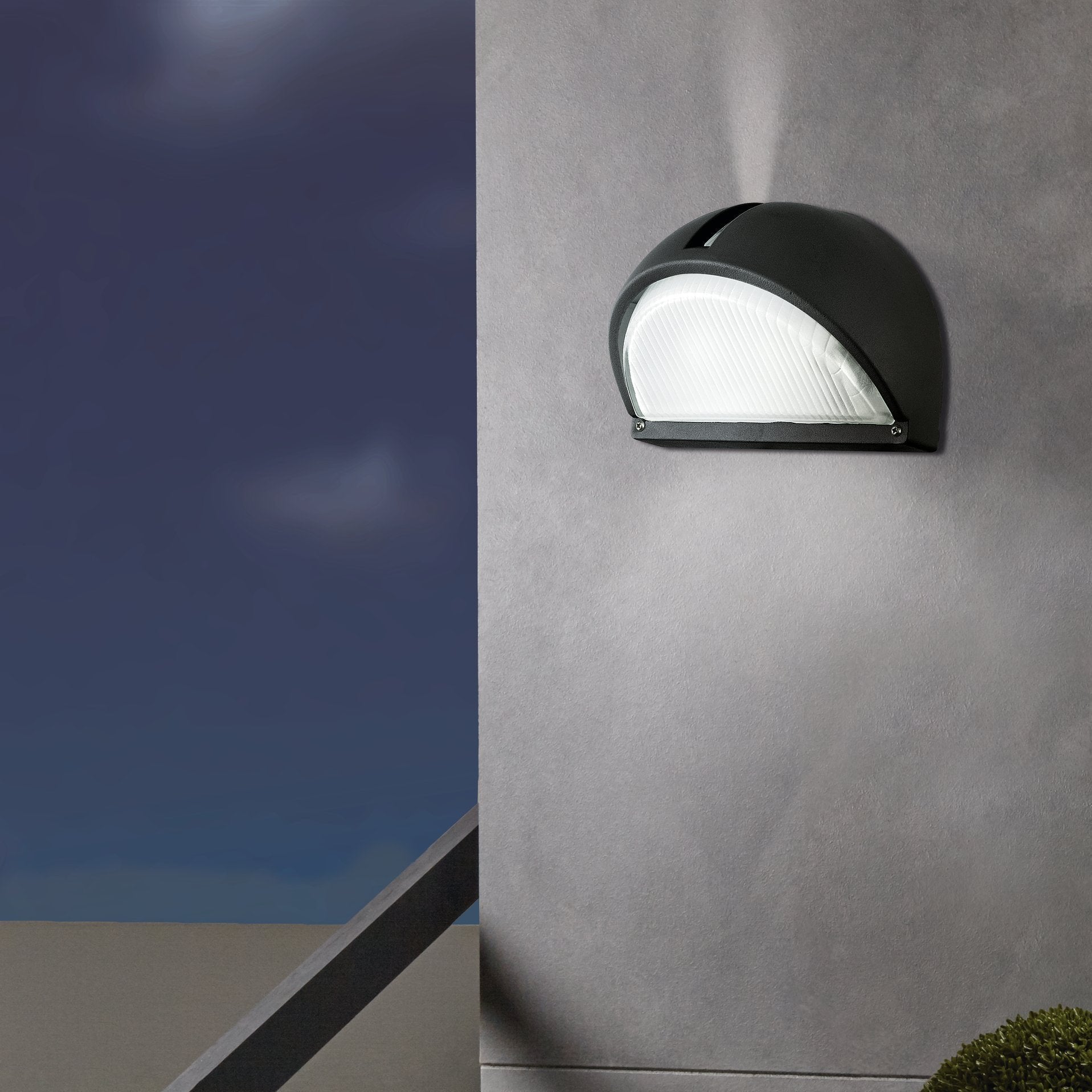 eglo onja ip44 black outdoor wall light