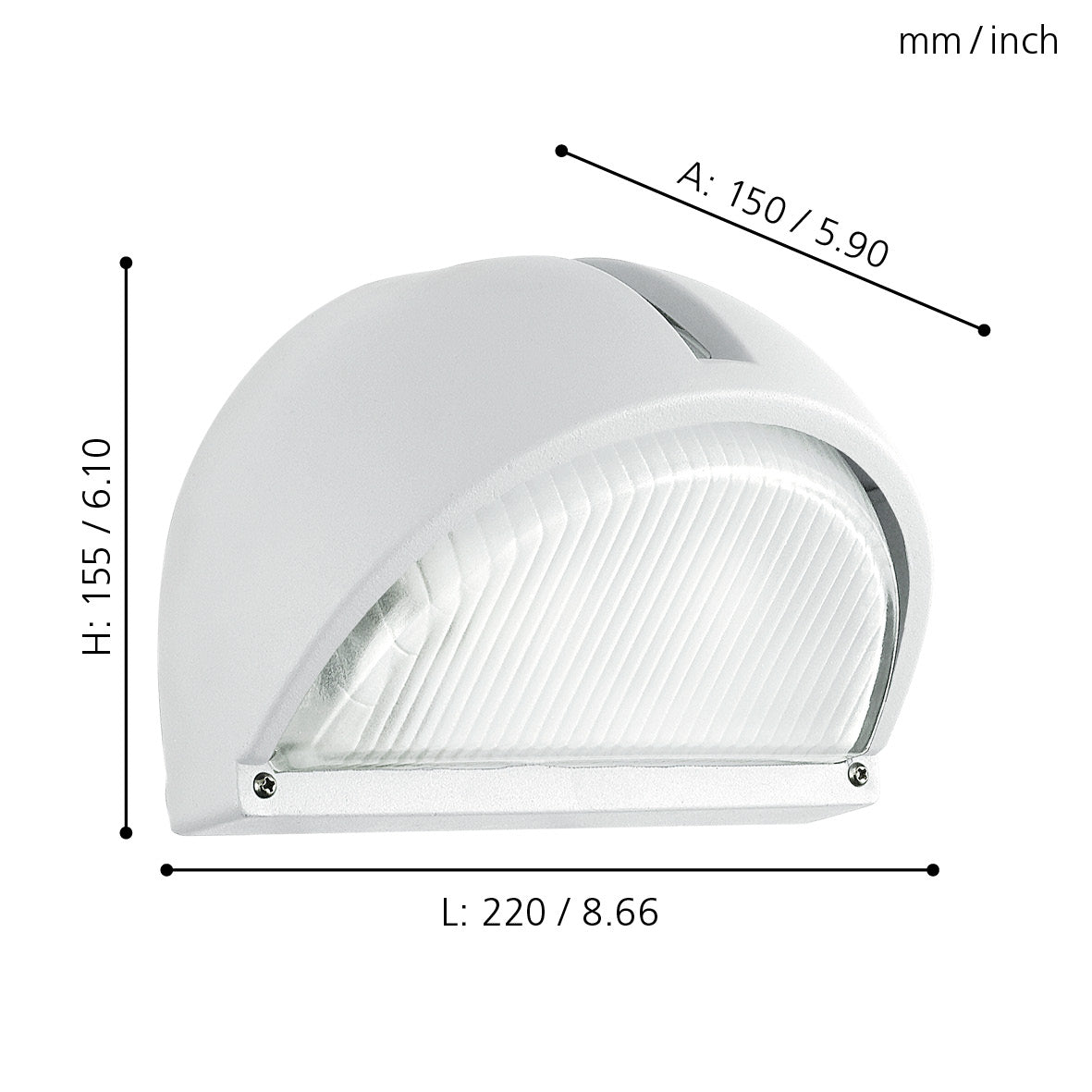 eglo onja ip44 white outdoor wall light kitchen lighting