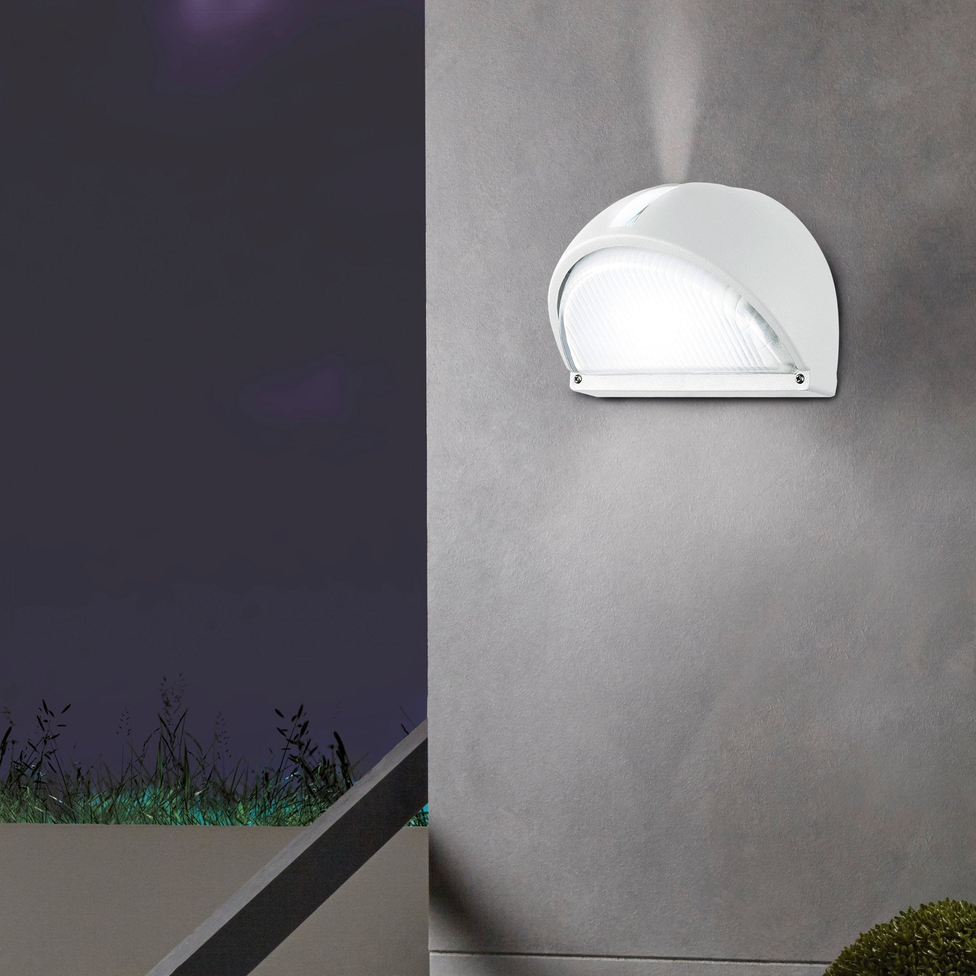 eglo onja ip44 white outdoor wall light living room image