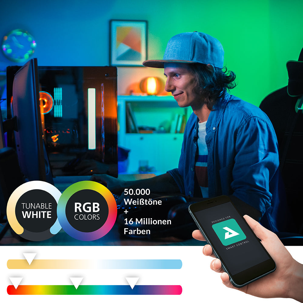 eglo connect tabiano z ip44 led smart chrome bathroom wall light 60cm living room close up