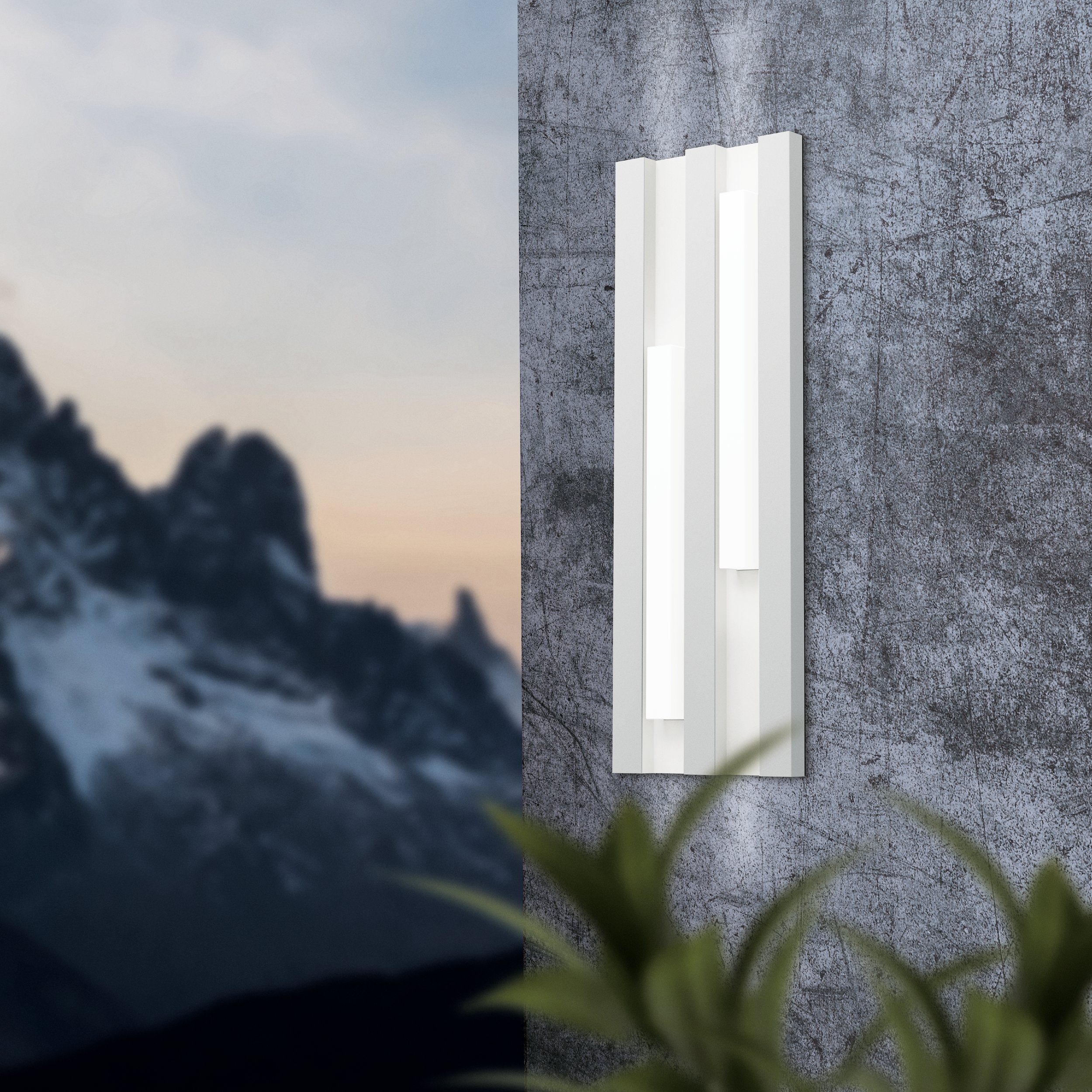 eglo fandina white led ip55 outdoor wall light