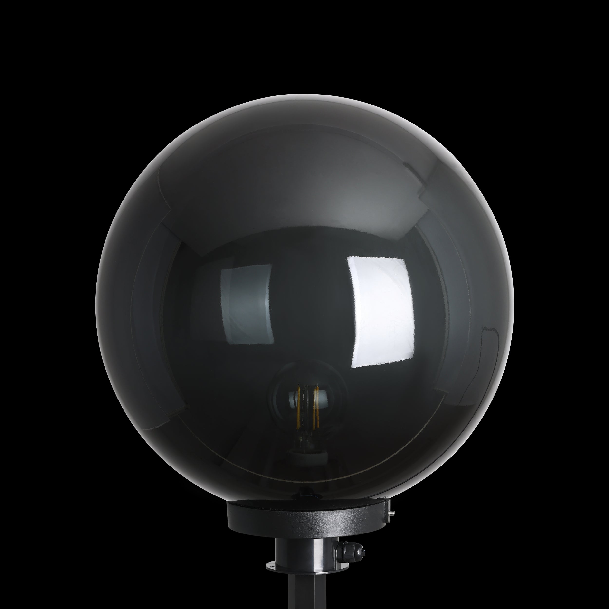 eglo monterollo smoke ip44 black smoke globe ground spike light 40cm Kitchen Lighting Close Up