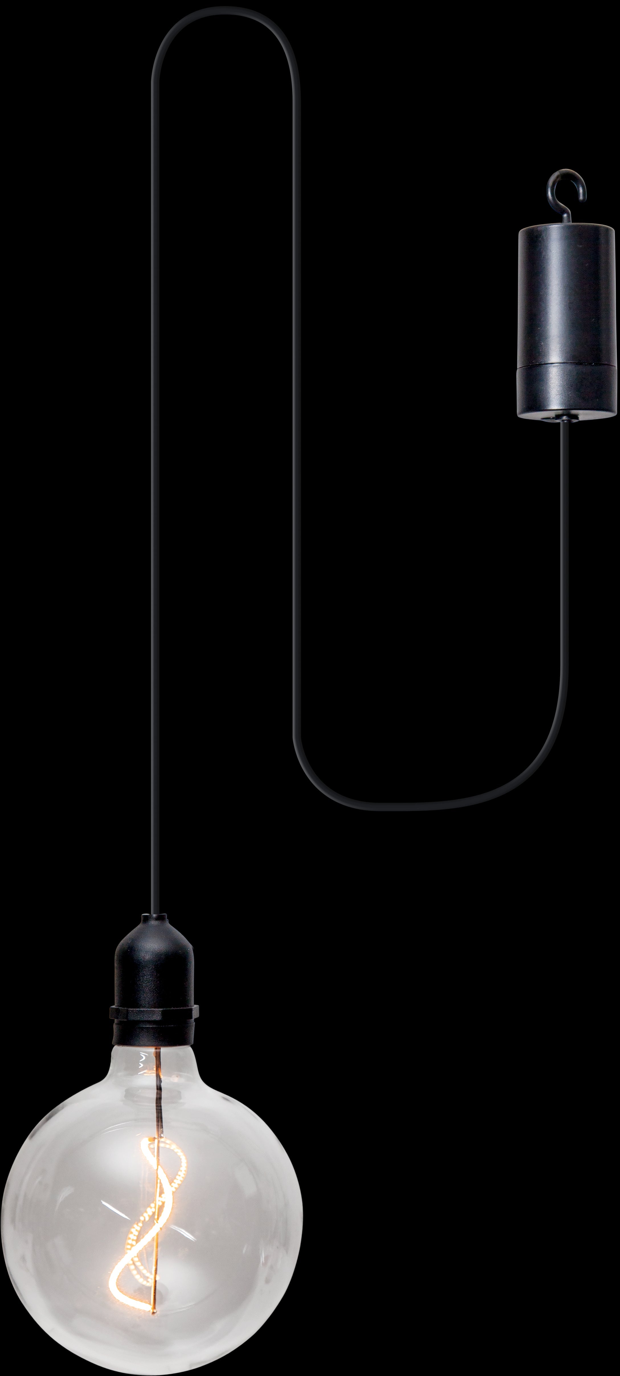 eglo vignanello battery operated ip44 black led cable pendant clear living room image