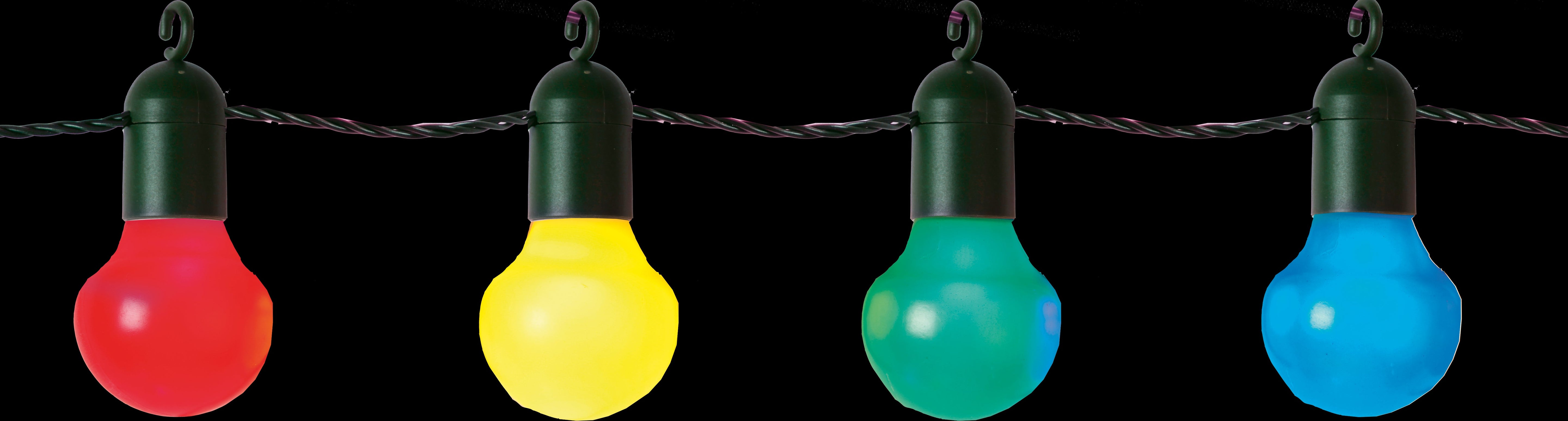 eglo frosolone multi coloured 20 light outdoor festoon set ip44 living room image