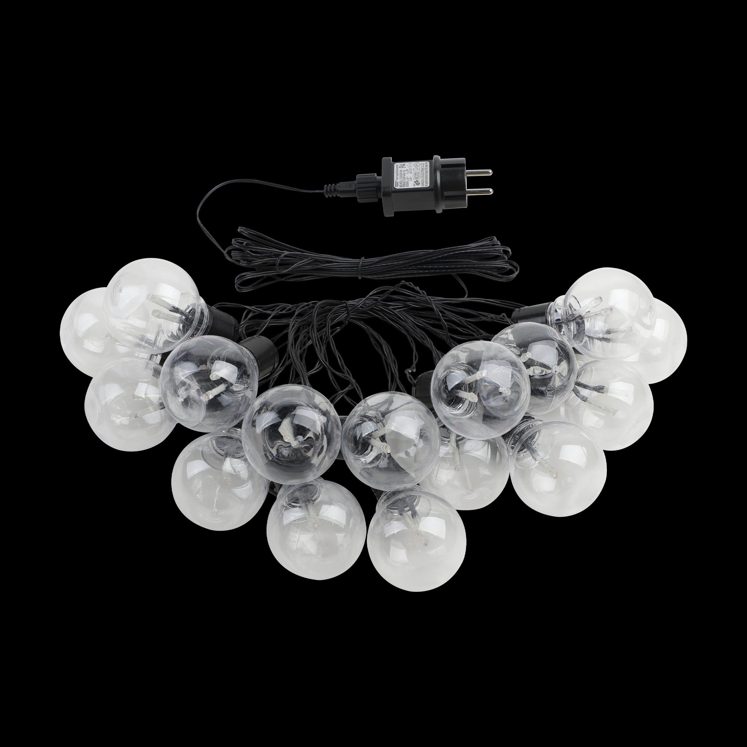 eglo partaj 16 light clear bulb outdoor festoon party set ip44 Kitchen Lighting Close Up