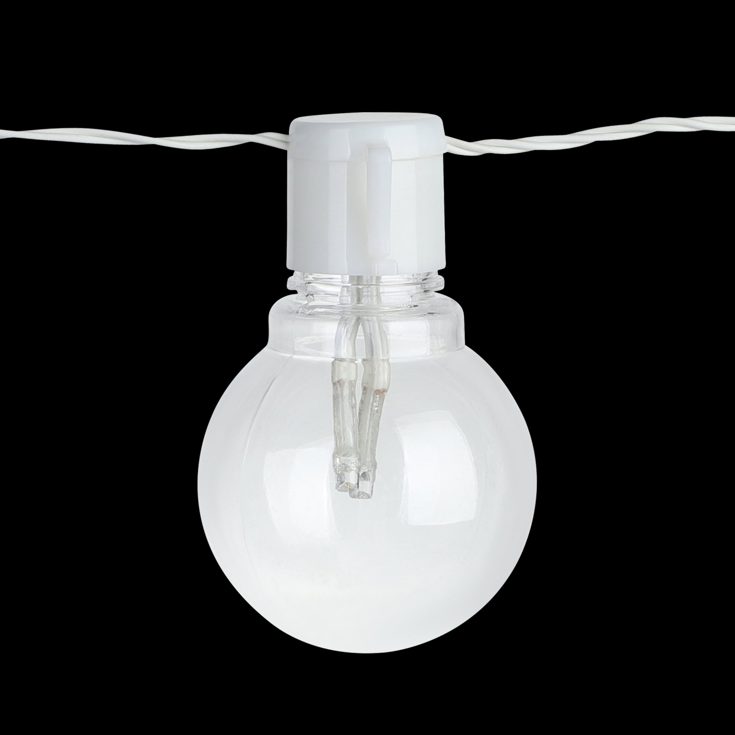 eglo partaj 16 light white clear bulb festoon party set ip44 Kitchen Lighting Close Up