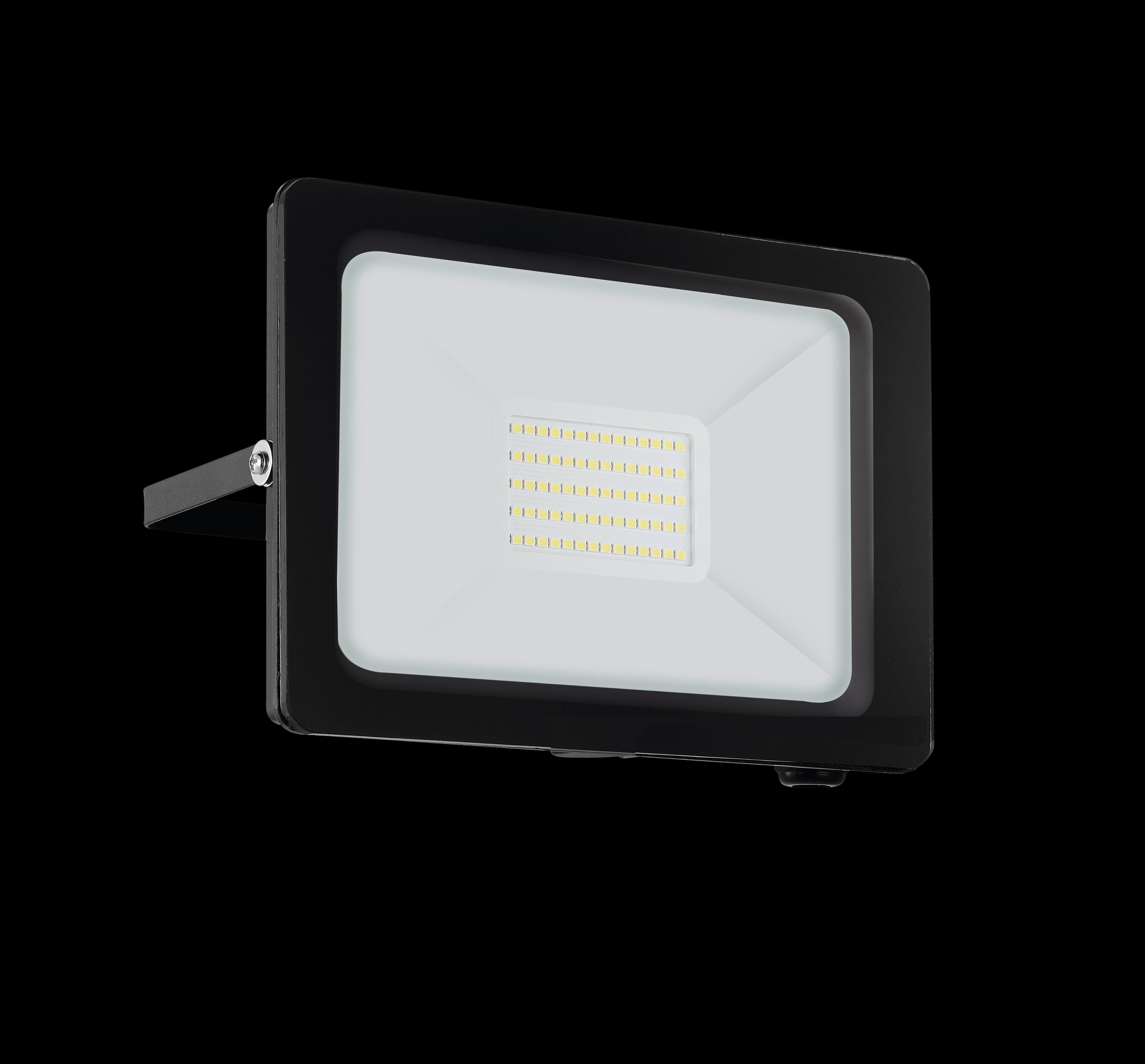 eglo faedo 3 black outdoor flood light ip65 living room image