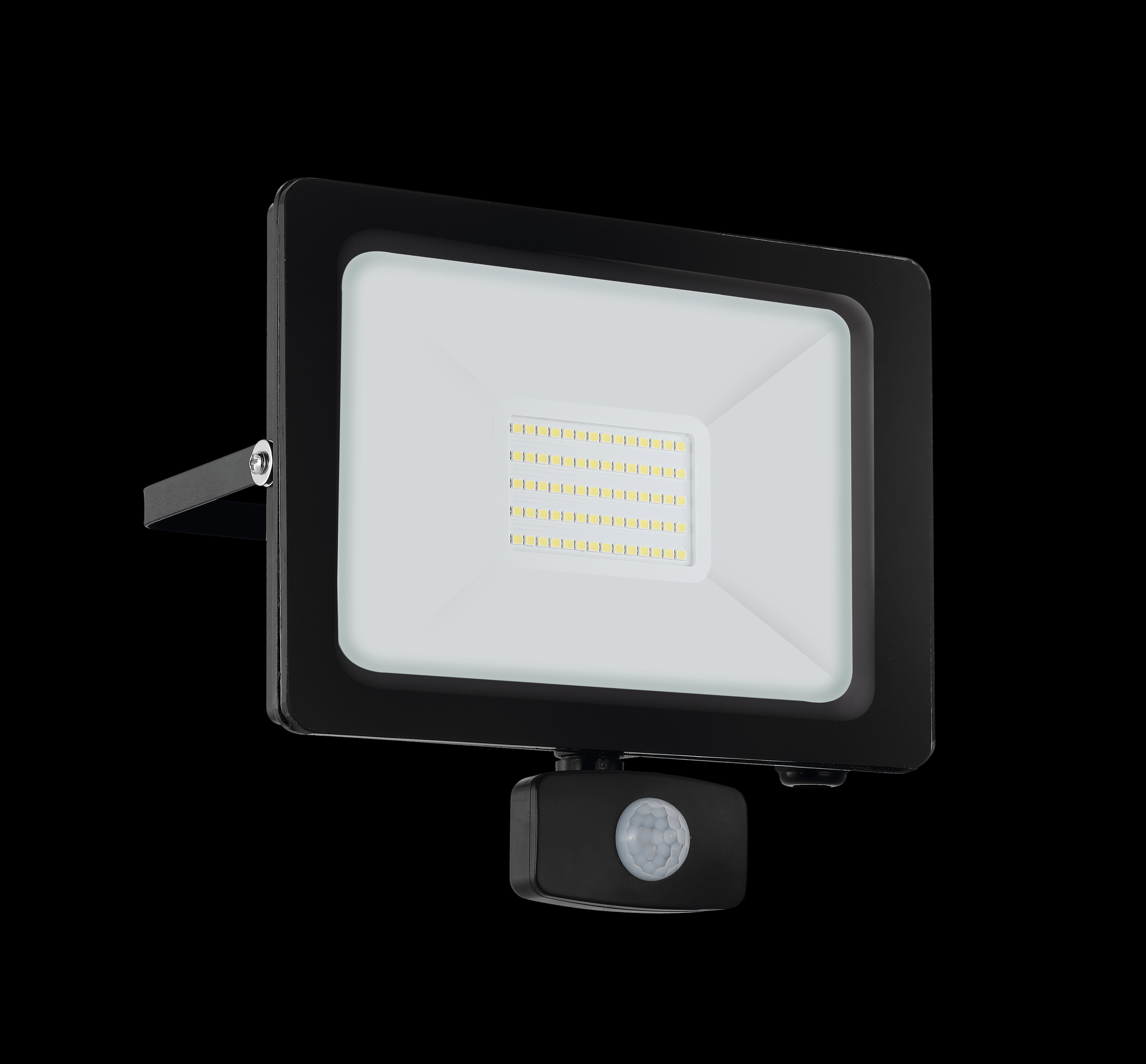 eglo faedo 3 black outdoor flood light ip44 living room image