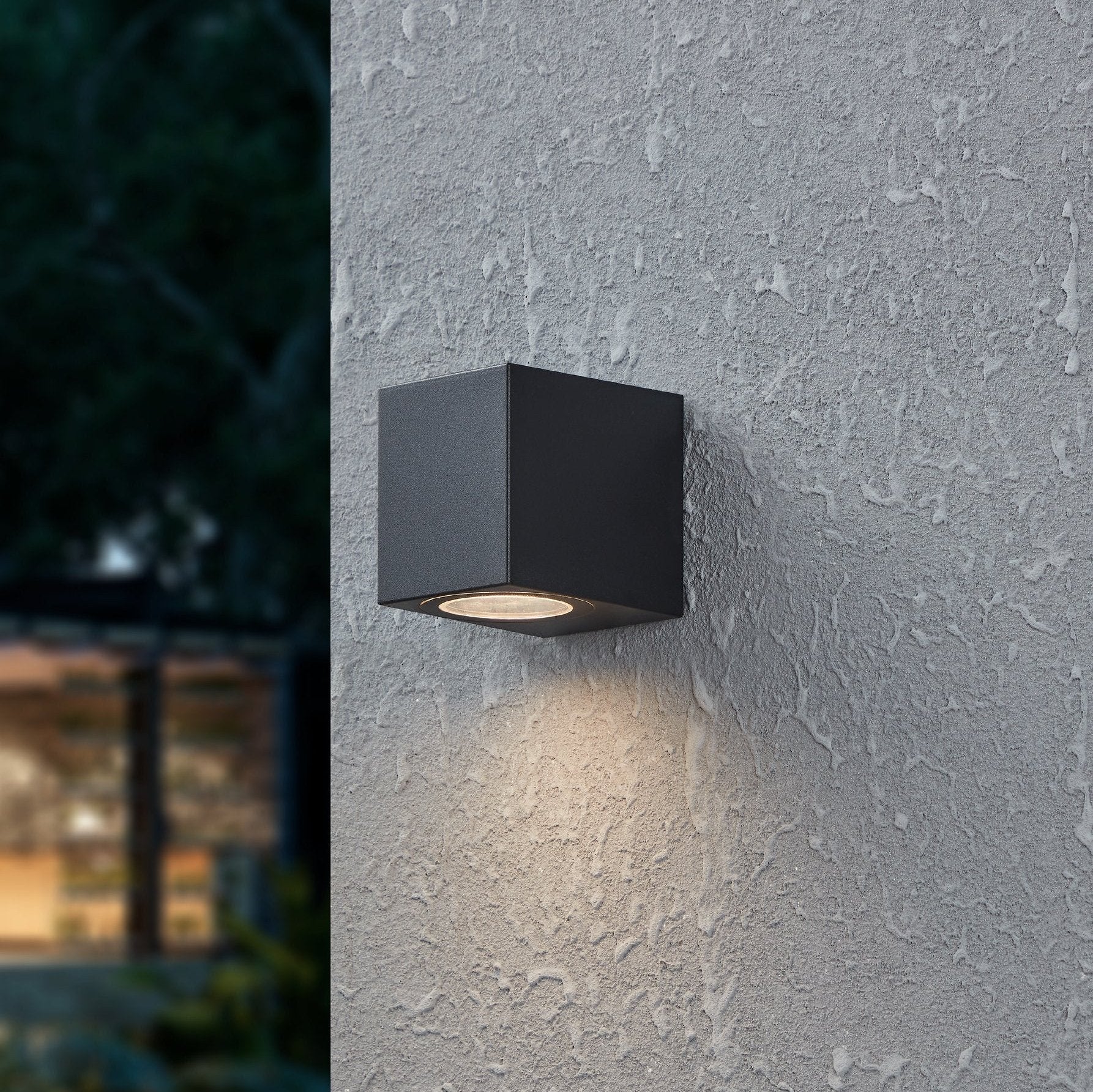 eglo jabaga ip44 black wall light