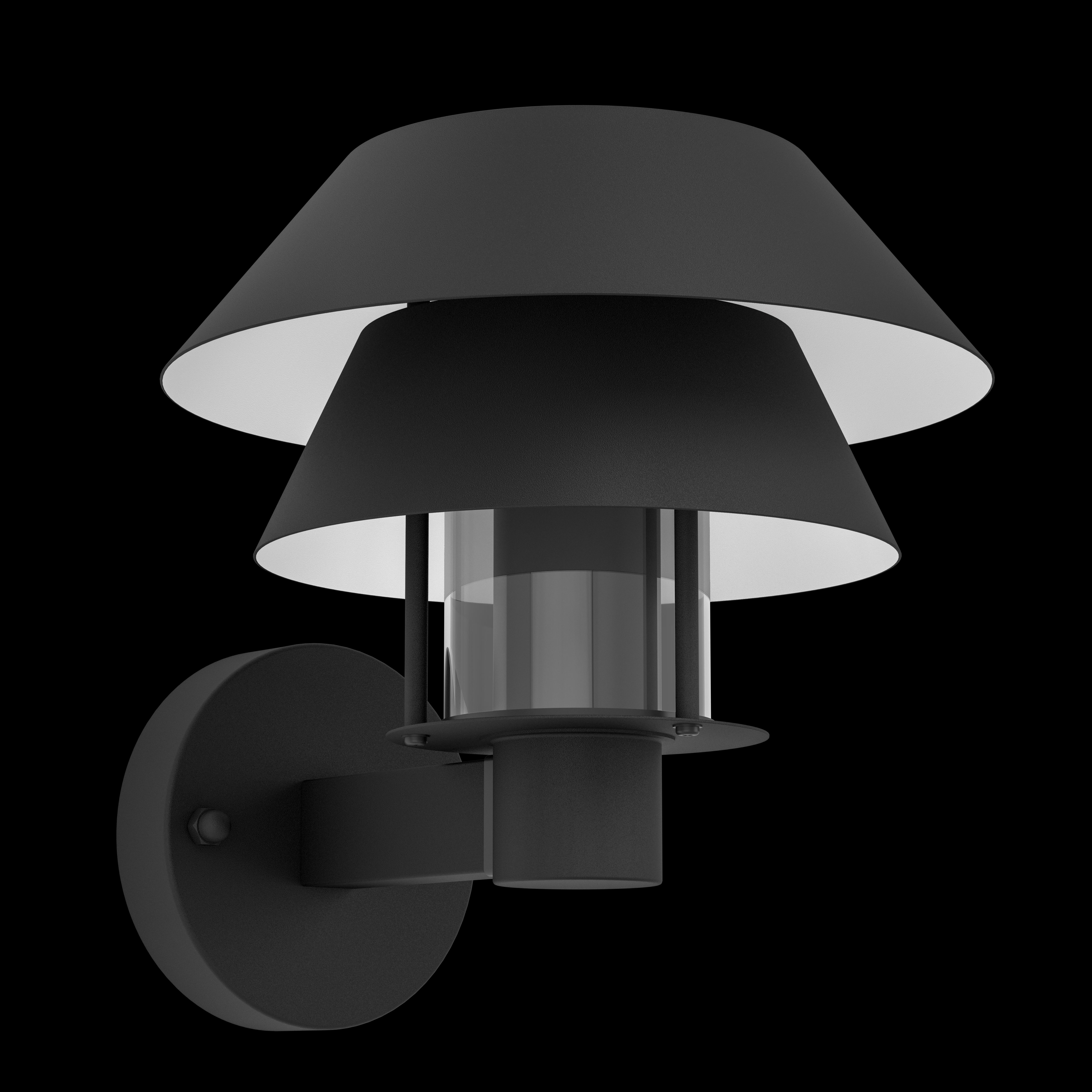 eglo chiappera black outdoor wall light ip44 living room image