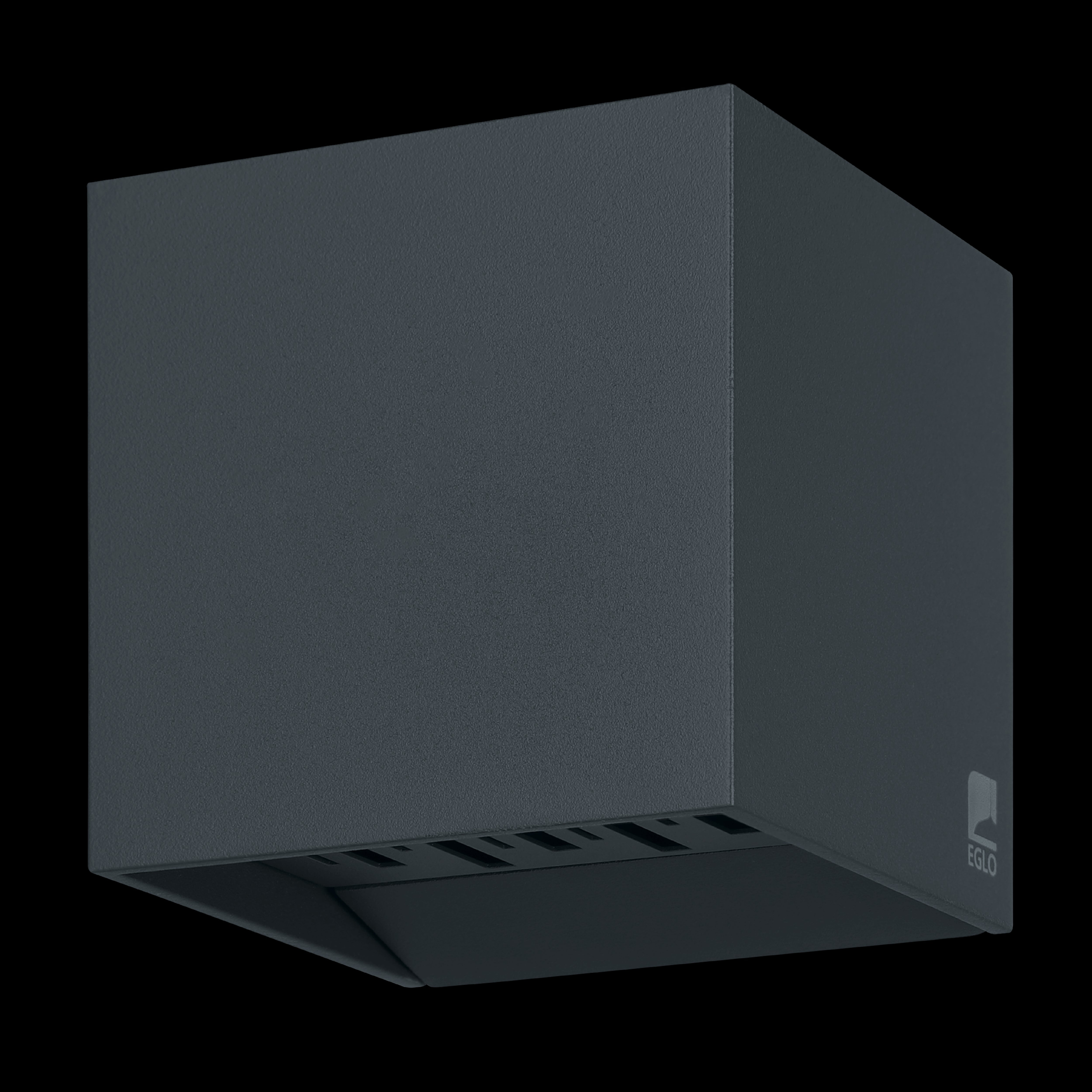 eglo calpino 2 grey ip54 cubed up down outdoor wall light living room image