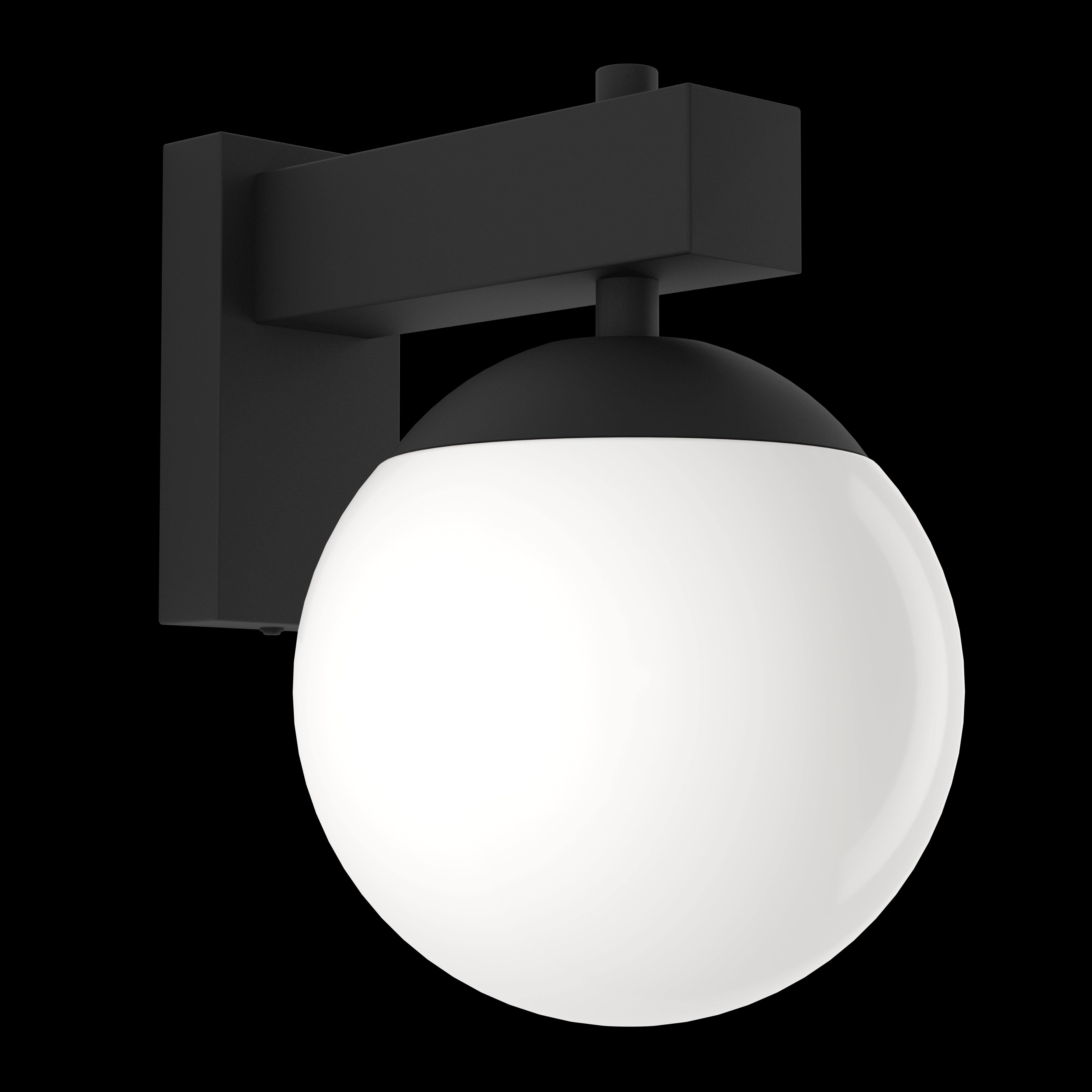 eglo bufalata black ip44 outdoor wall light globe diffuser living room image