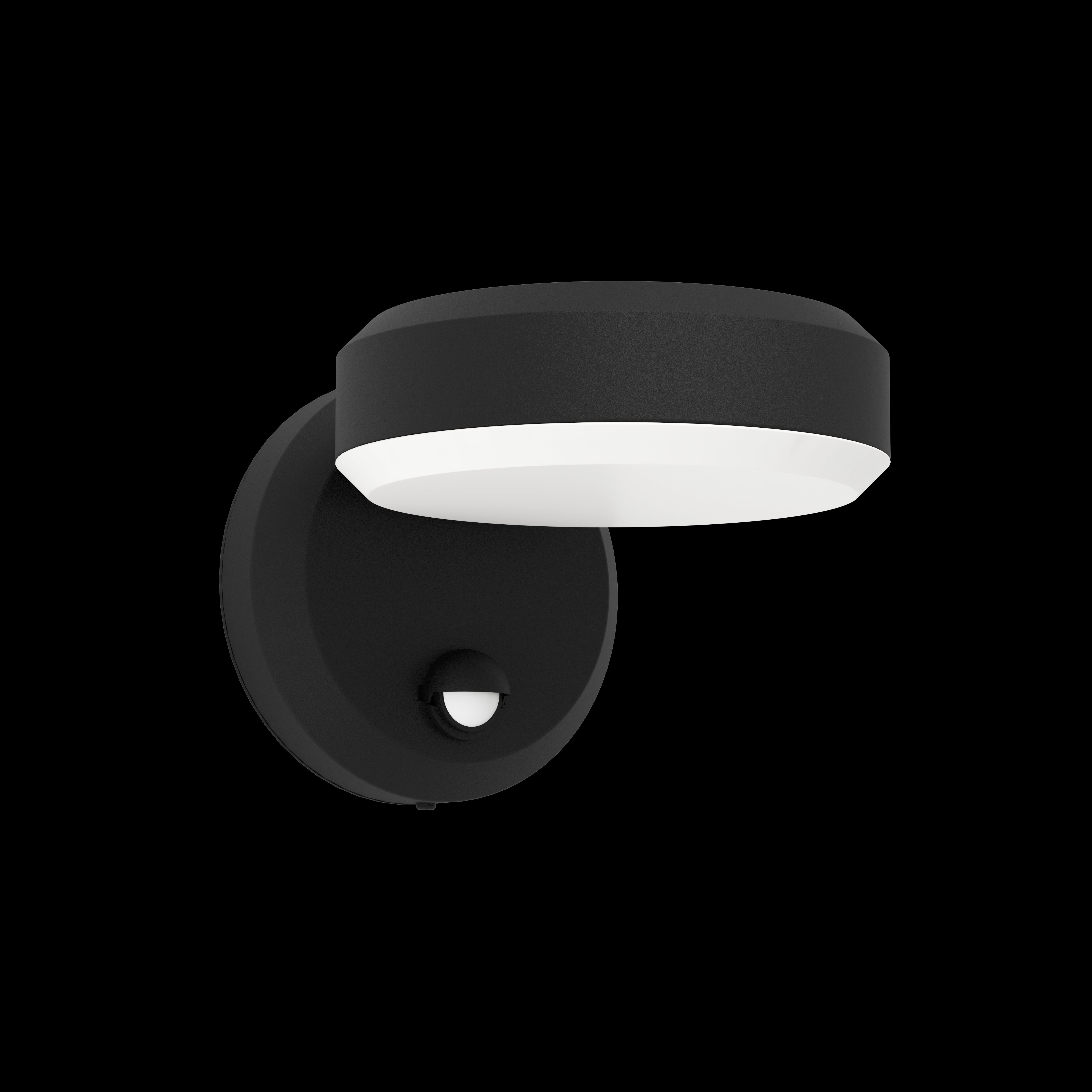 eglo fornaci ip54 black led outdoor wall light pir living room image