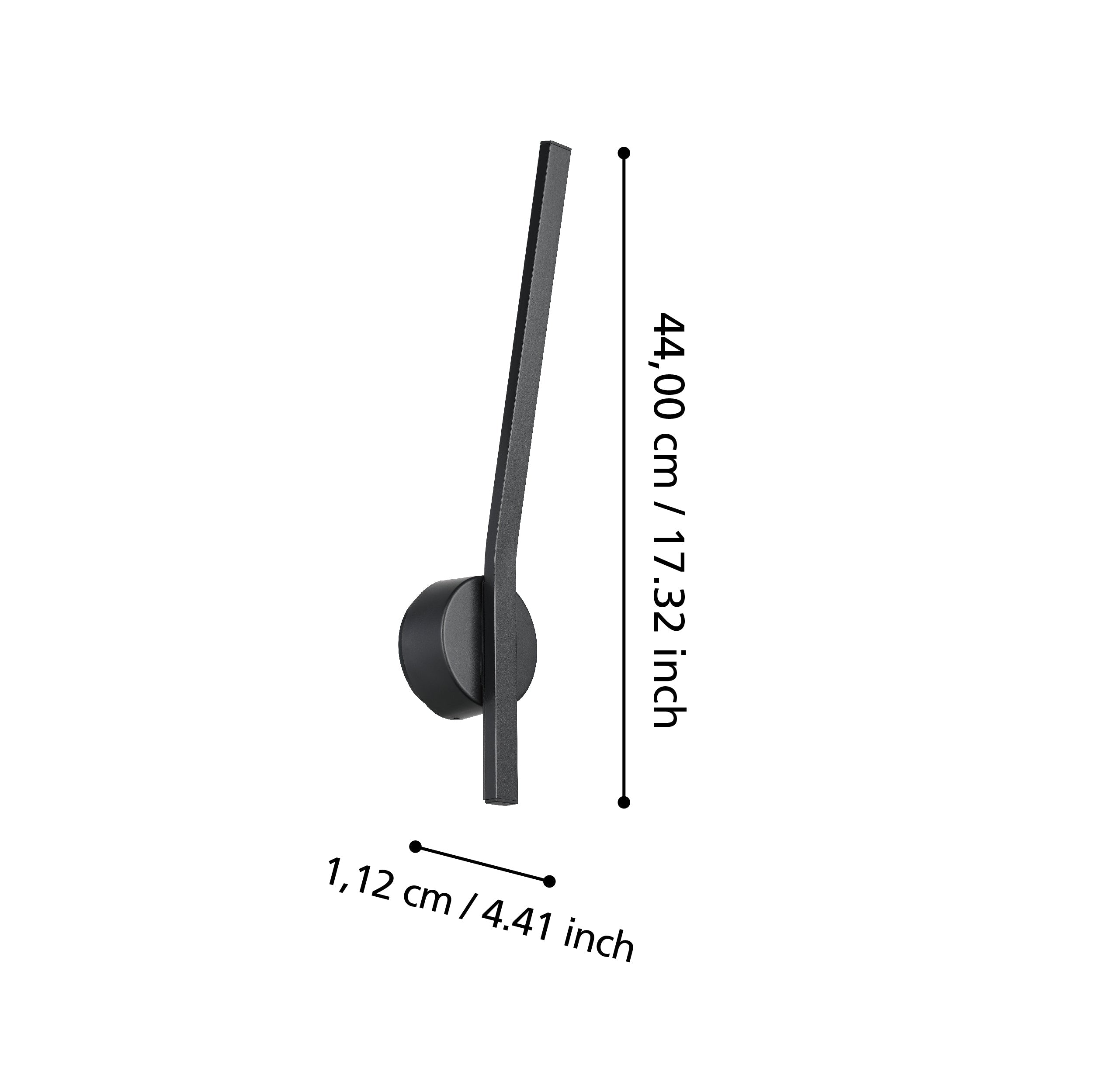 eglo taparita ip55 black led outdoor wall light living room close up