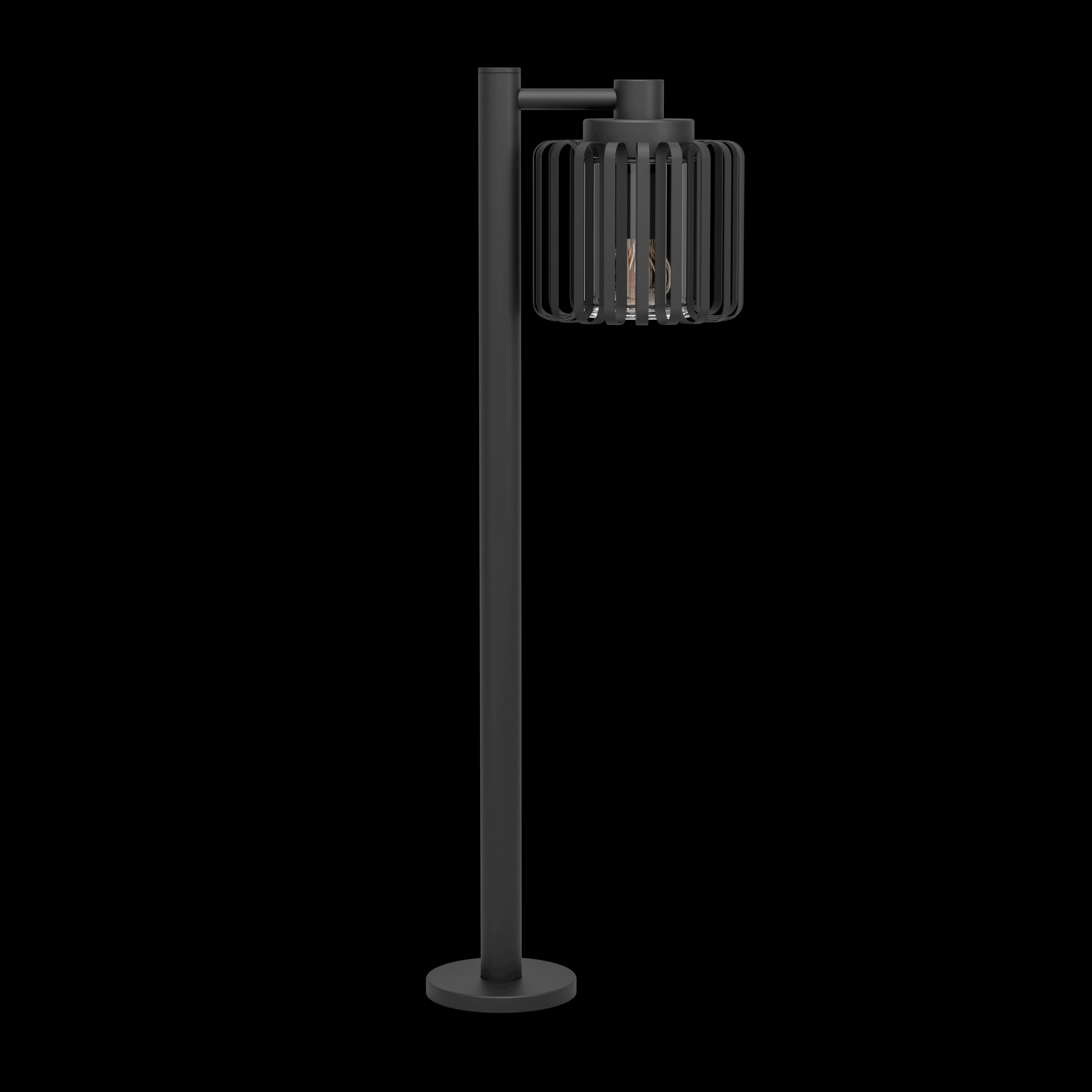 eglo selinus ip65 led black metal pathway bollard living room image