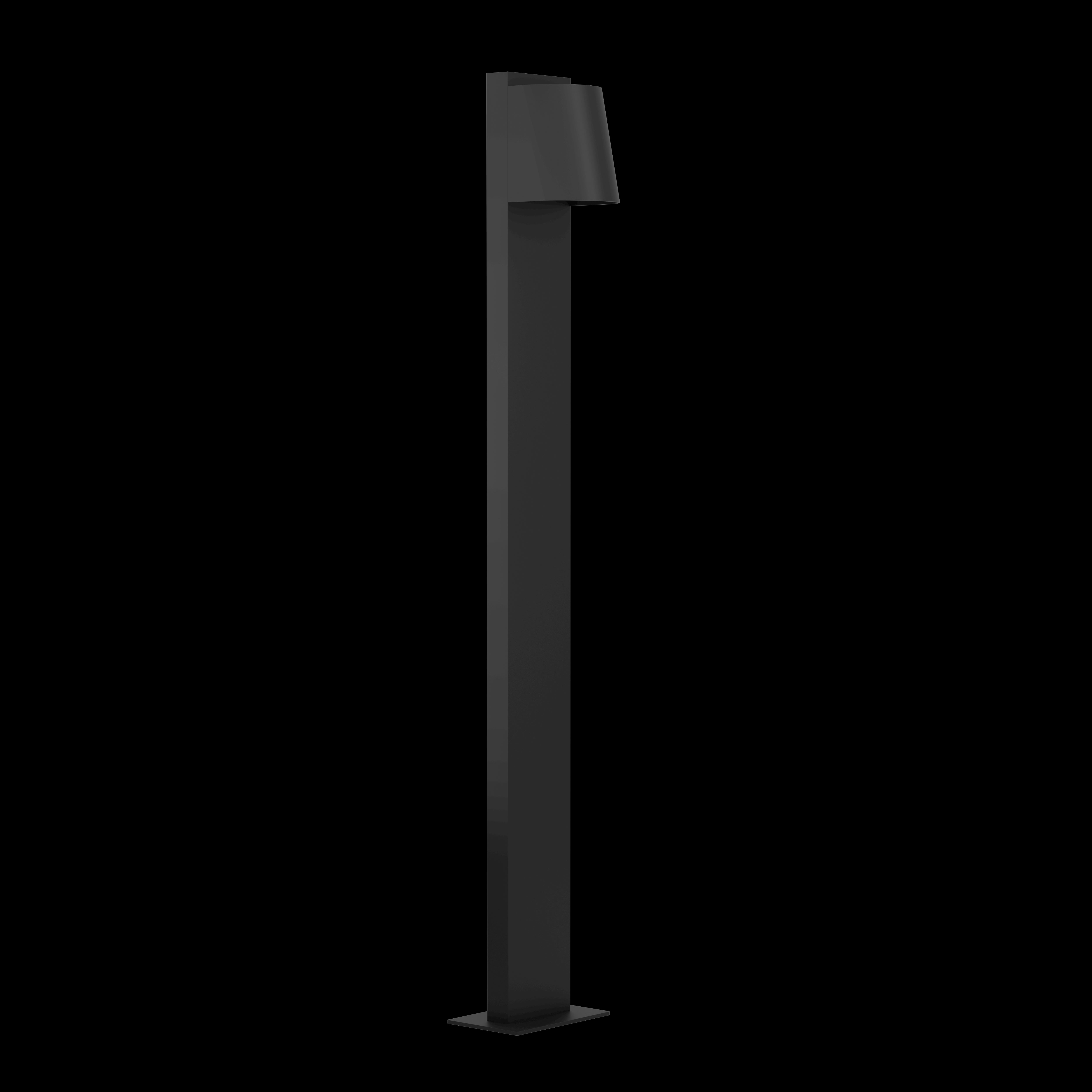 eglo stagnone black ip54 downward light pedestal living room image