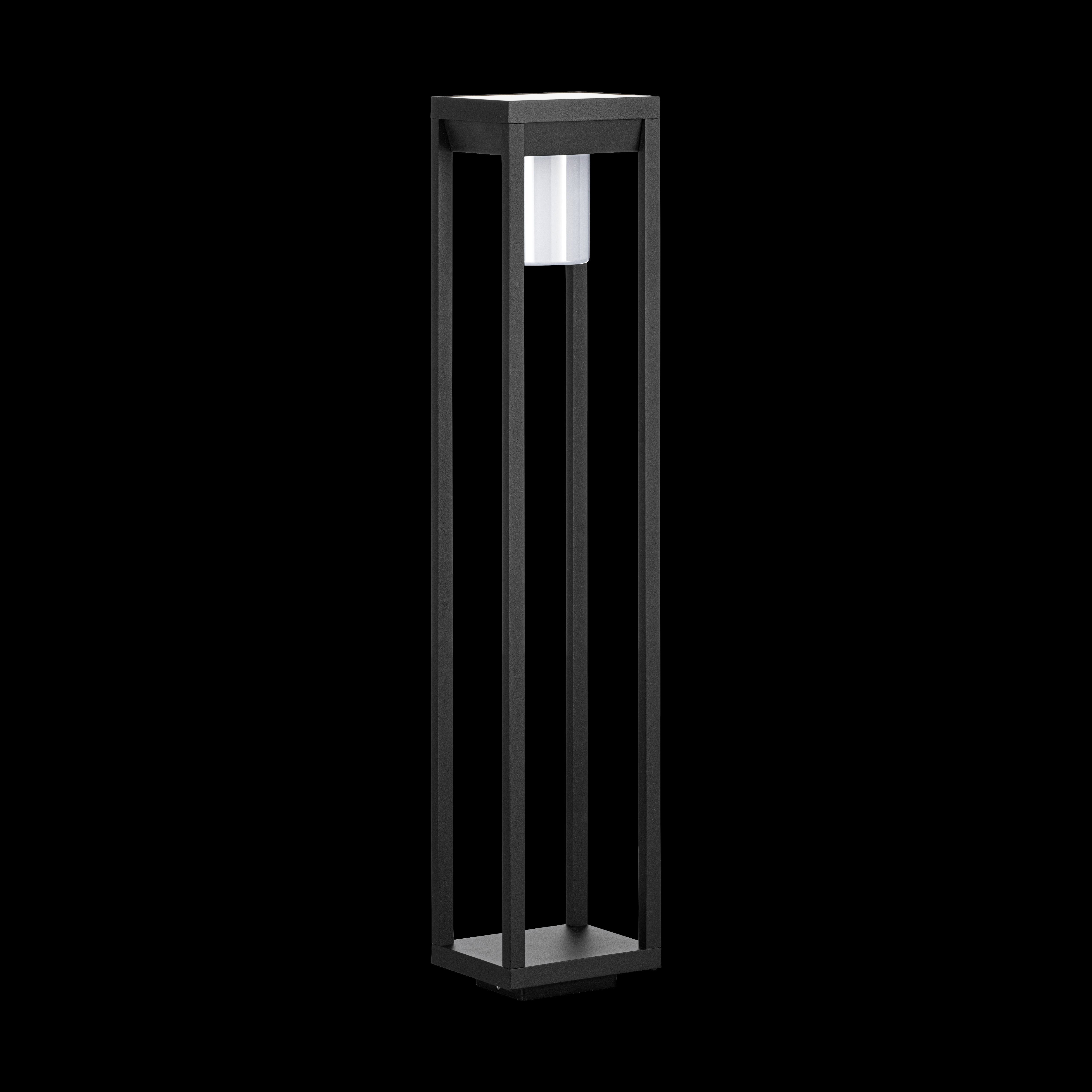 eglo martano solar led black angular ip44 pedestal light living room image