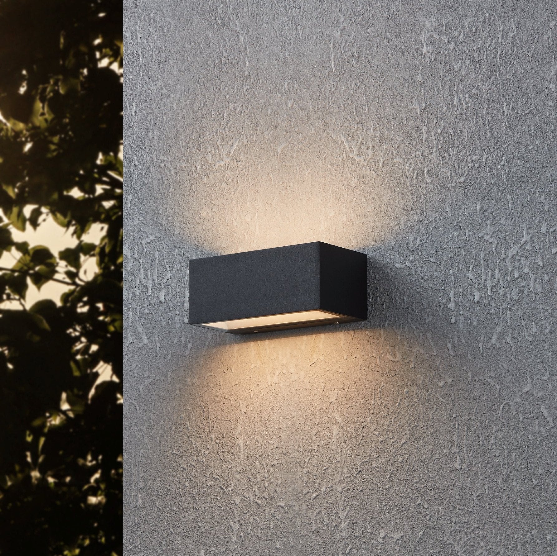 eglo spongano black ip65 outdoor wall light