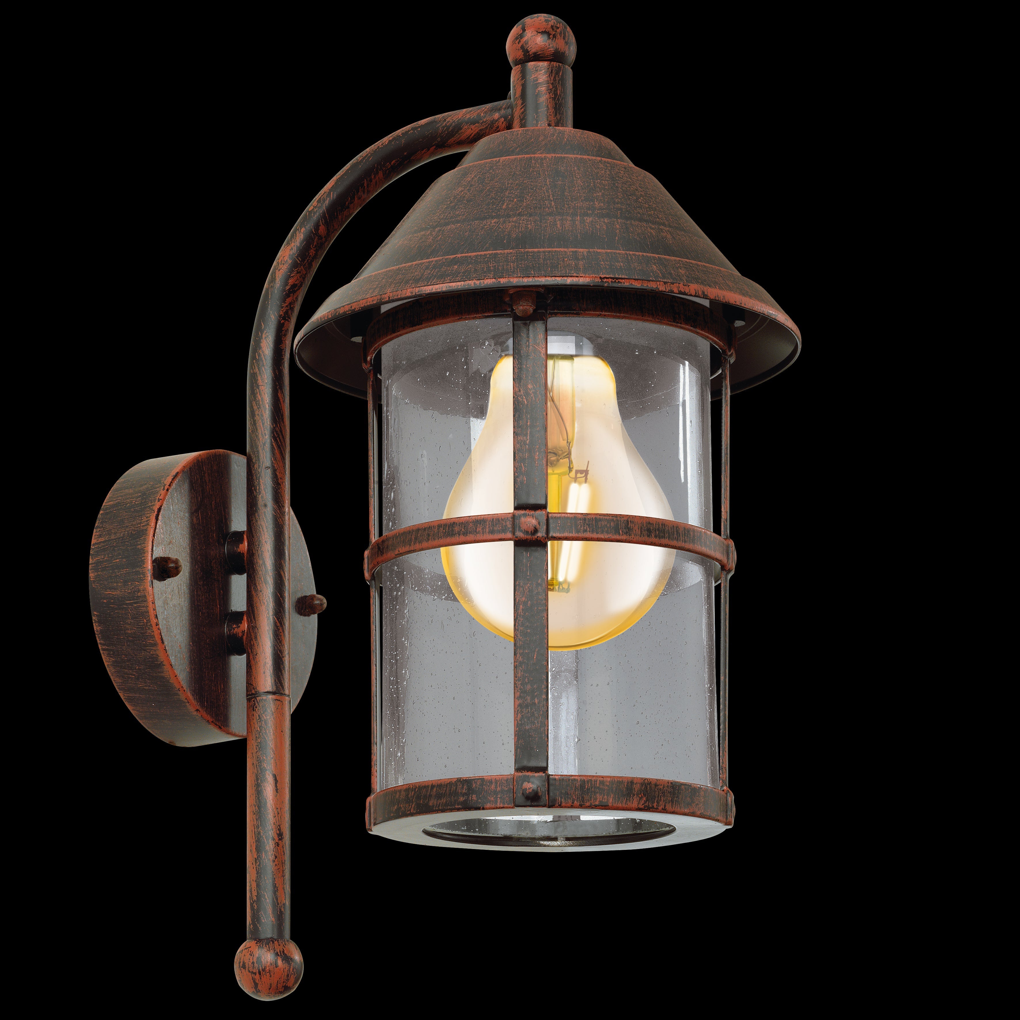 eglo san telmo ip23 antique brown outdoor wall light living room image
