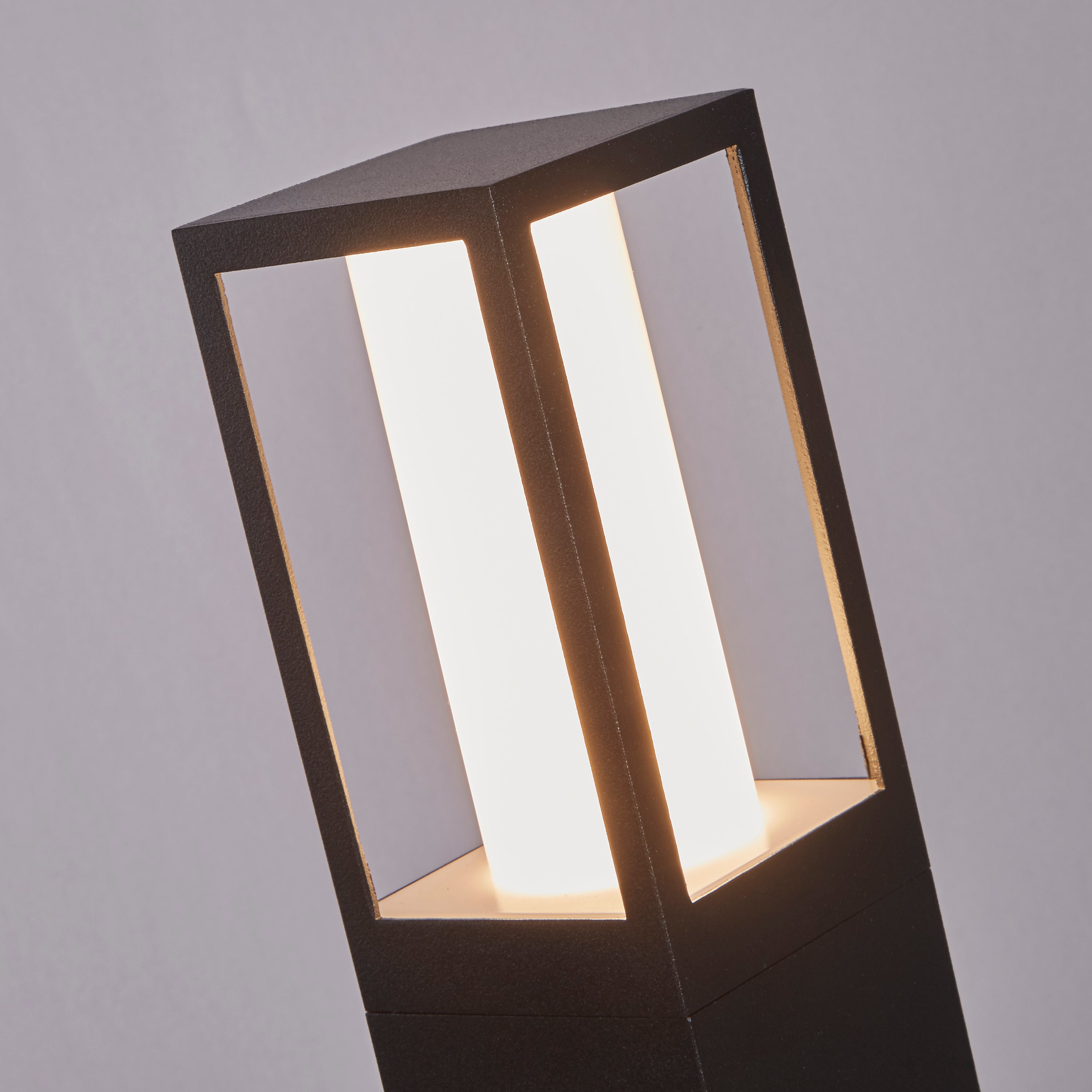 Searchlight Avenue IP44 Black Outdoor Bollard - 45cm