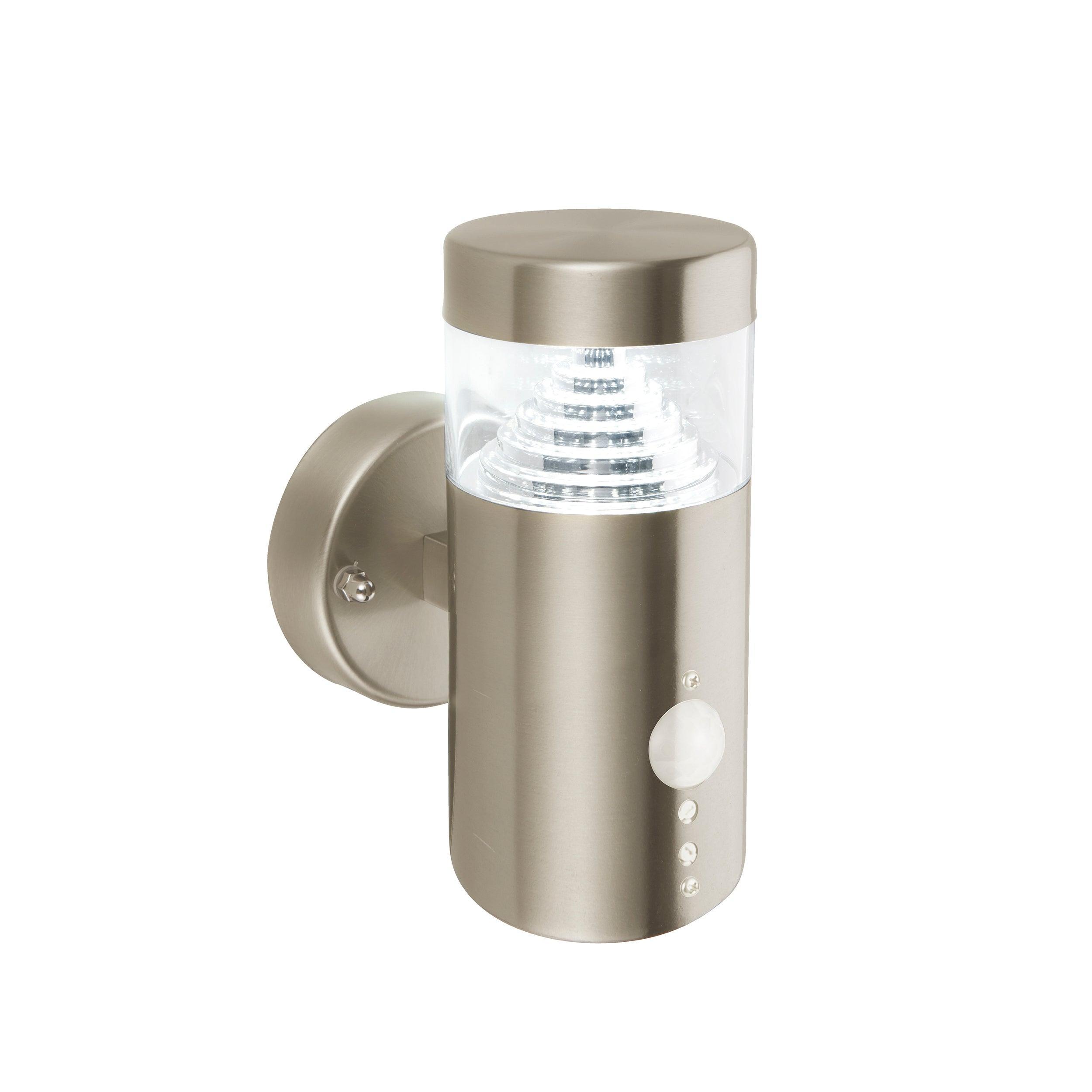 pyramid led outdoor wall light pir ip44by saxby lighting