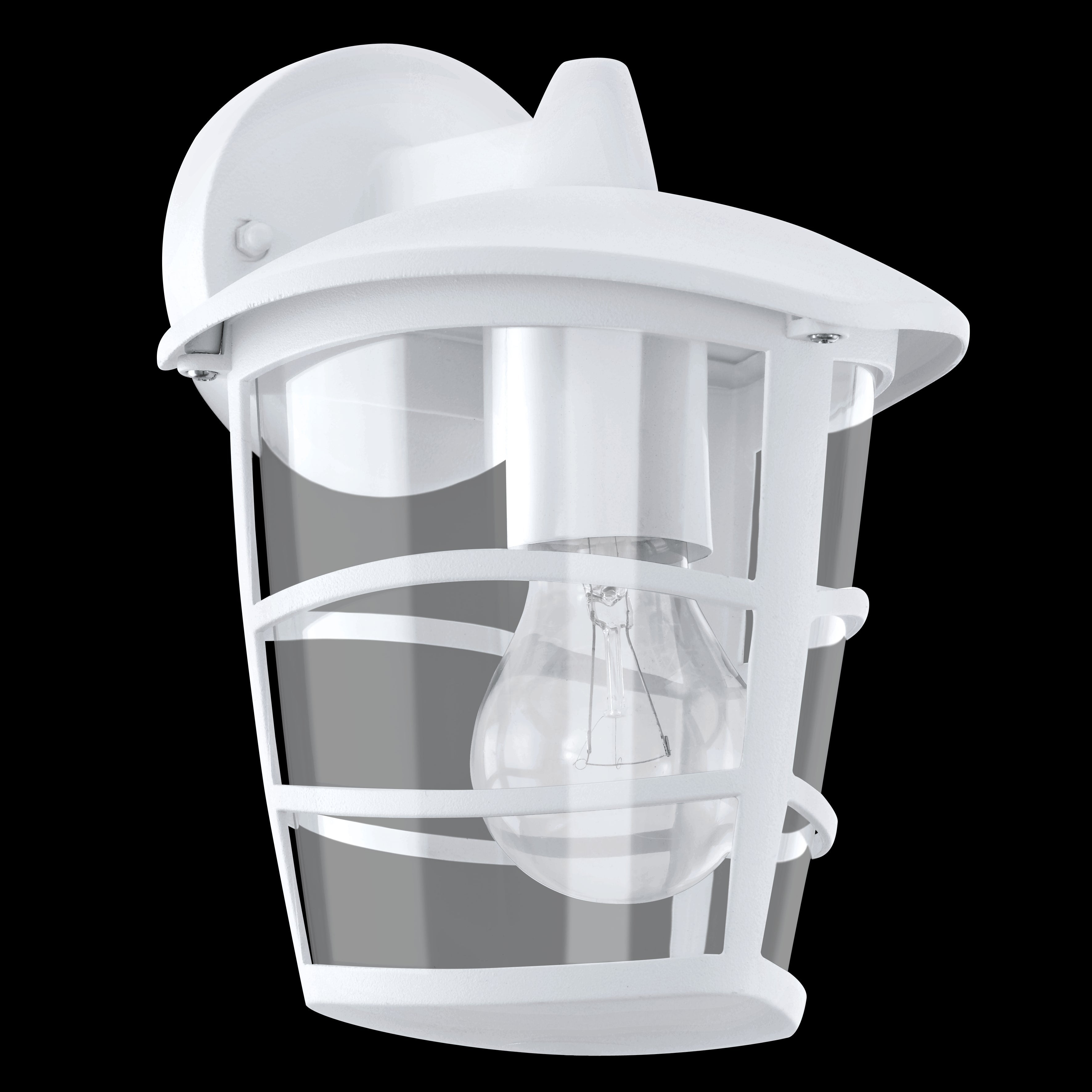 eglo aloria white ip44 hanging lantern outdoor wall light living room image