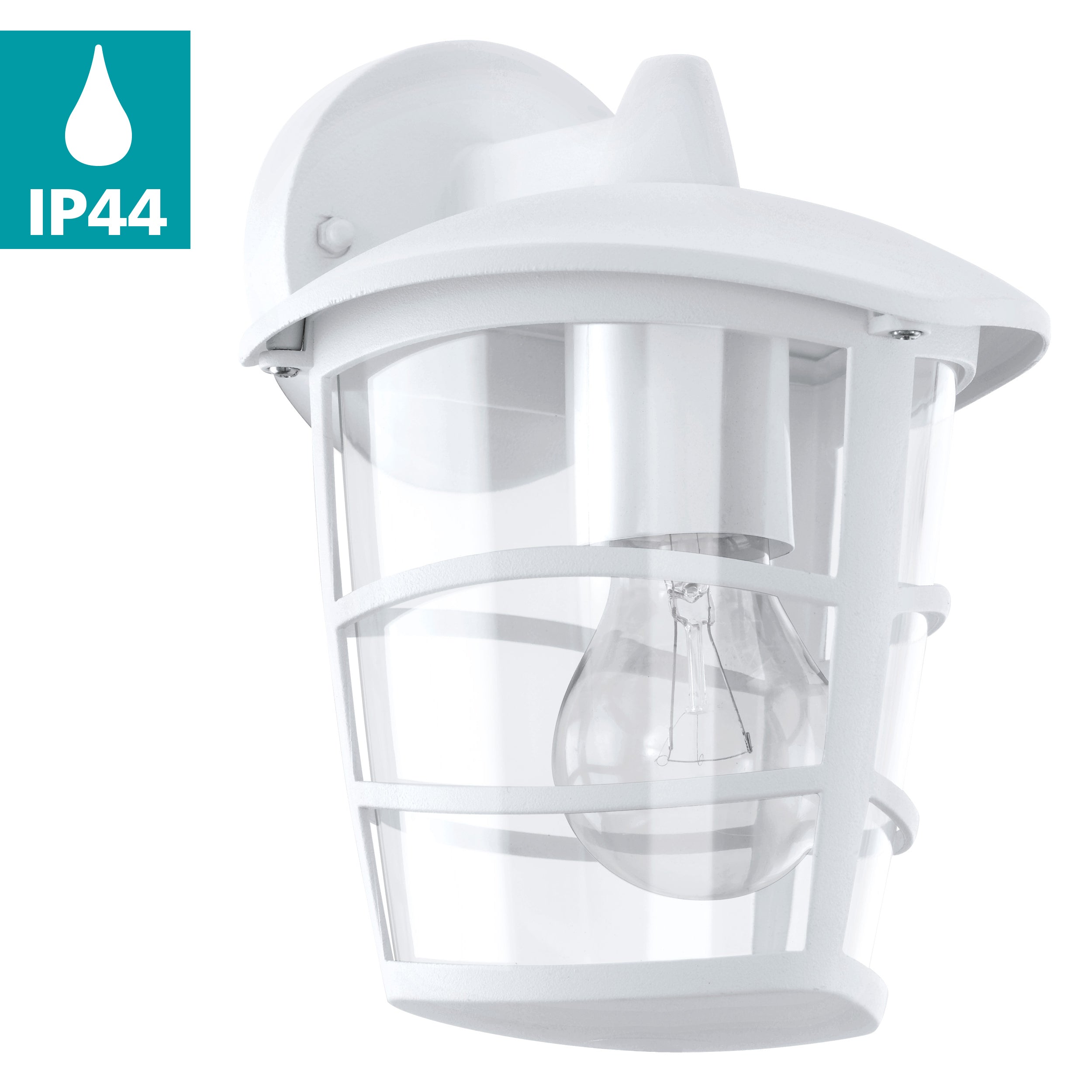 eglo aloria white ip44 hanging lantern outdoor wall light kitchen lighting