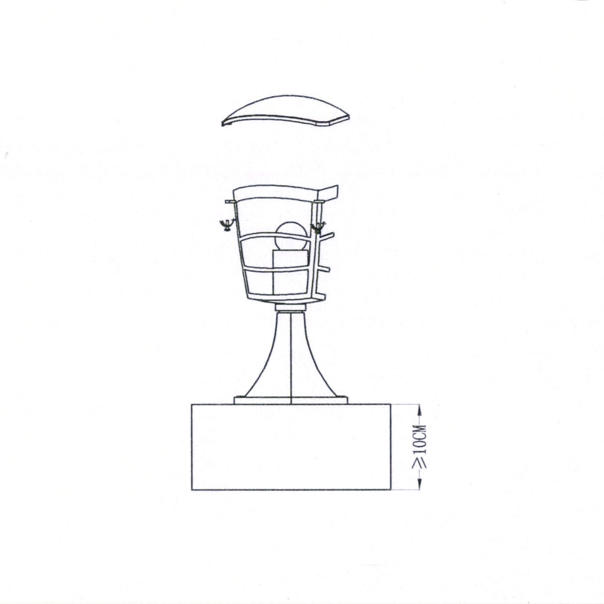 eglo aloria ip44 black pedestal light kitchen lighting